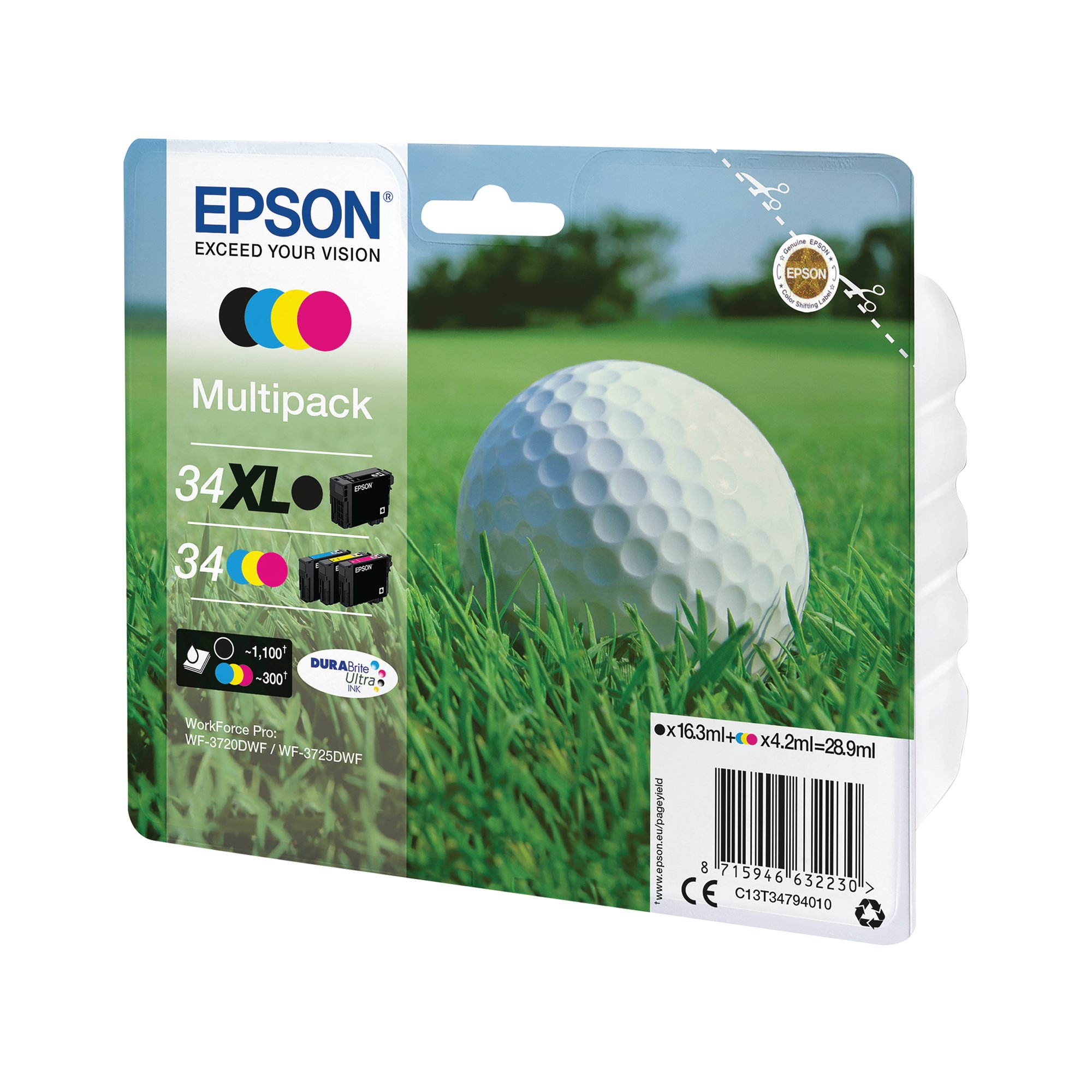 EPSON 34XL 4 COLOUR MULTIPACK INK