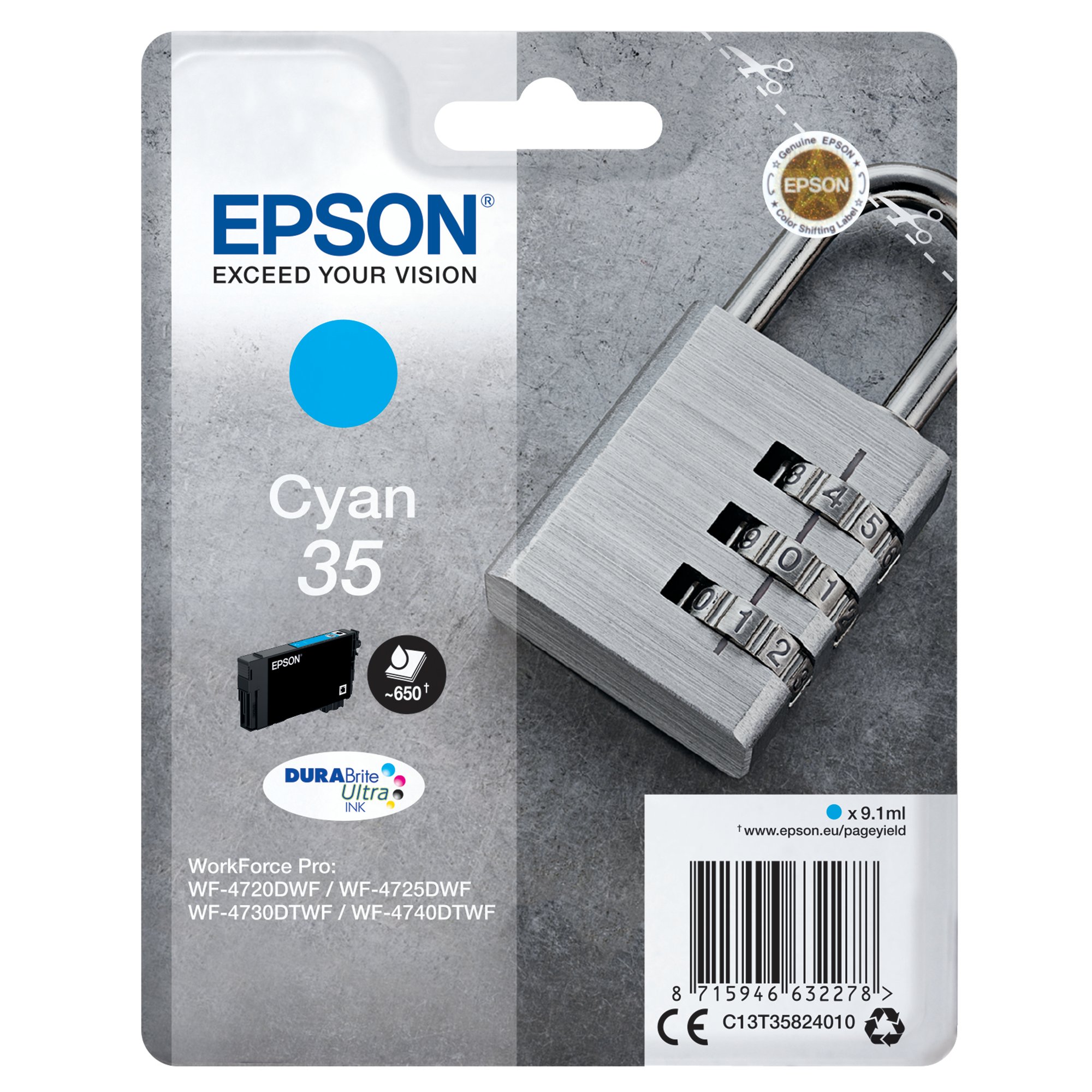 EPSON 35 INK CARTRIDGE CYAN