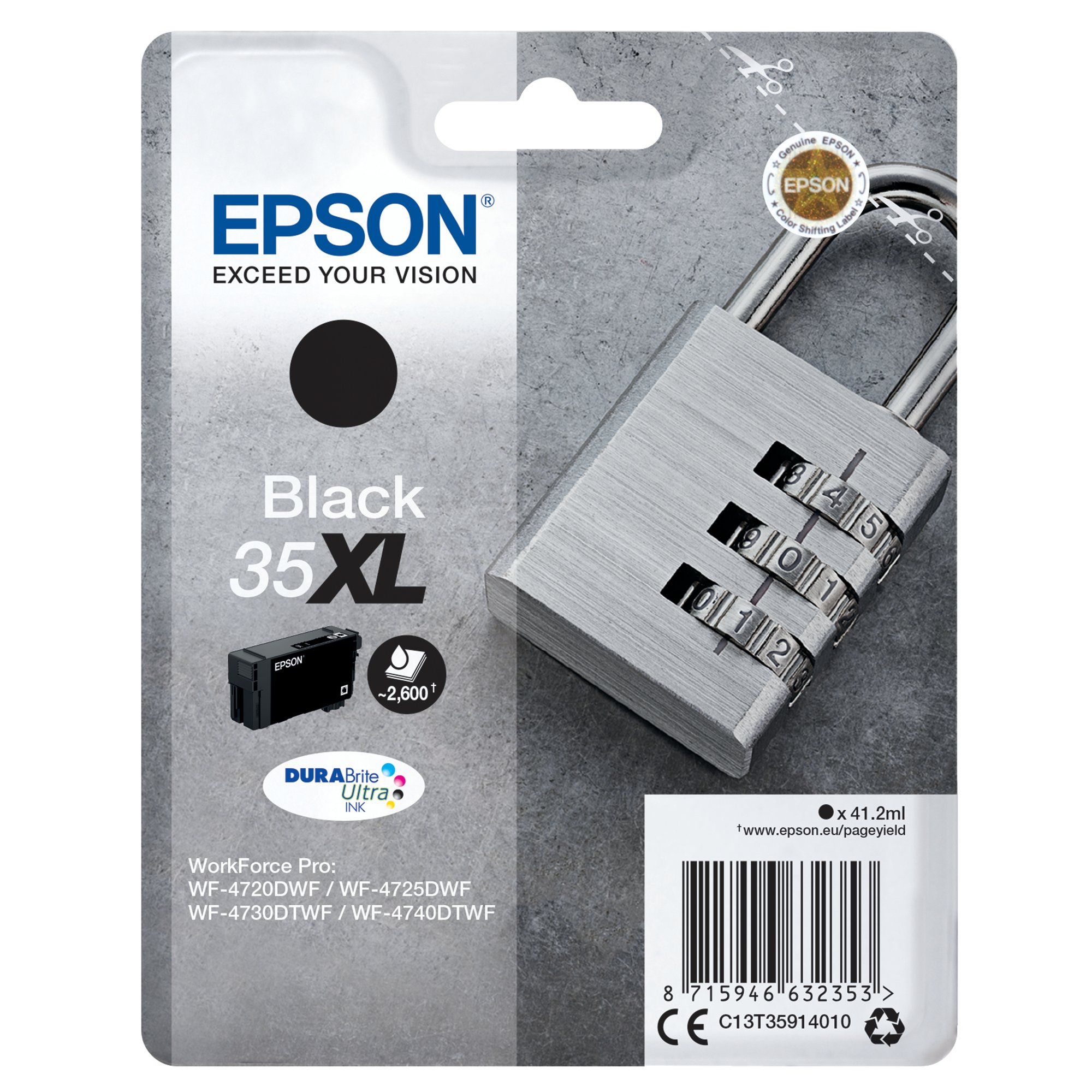 EPSON 35XL INK CARTRIDGE HY BLACK