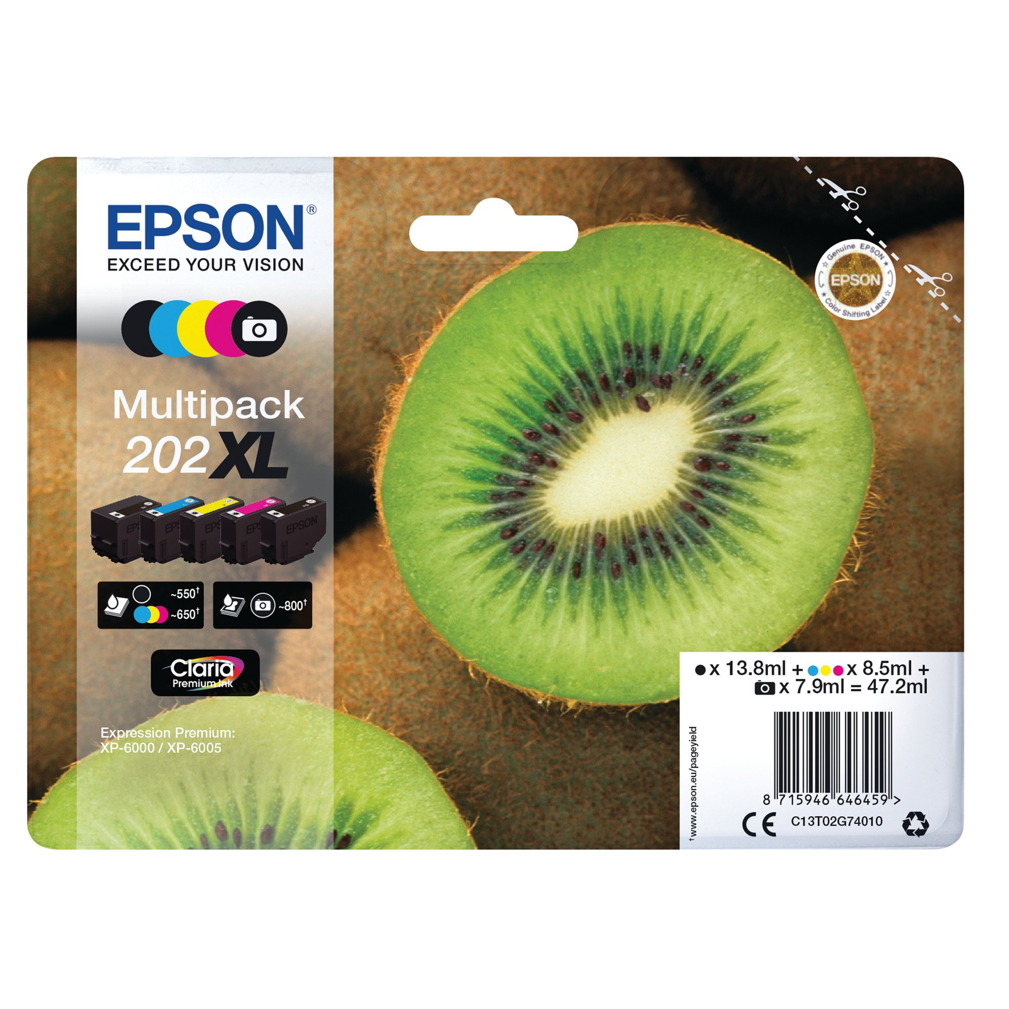 EPSON 202XL INK CART HY CMYK