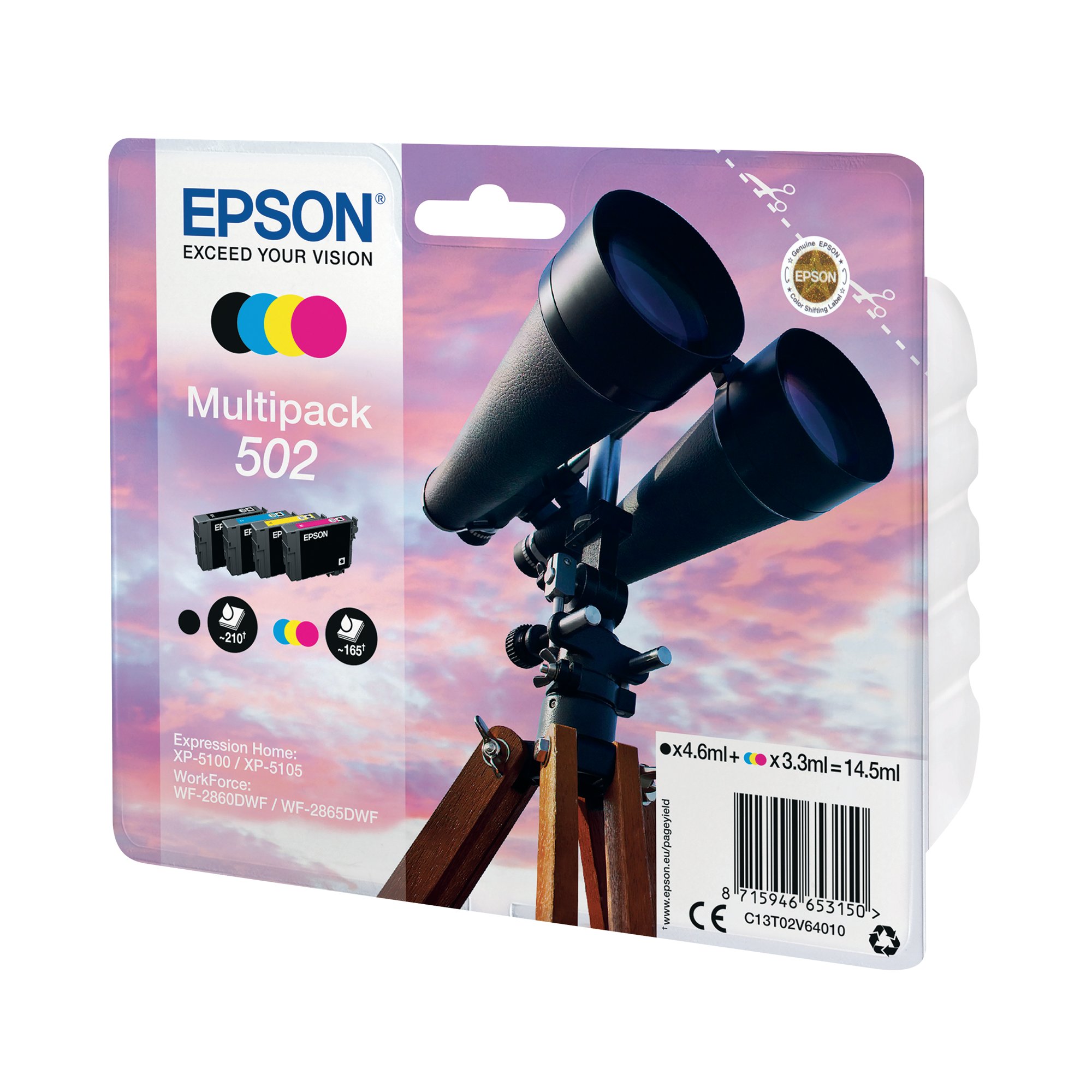 EPSON 502 INK CART MULTIPACK CMYK