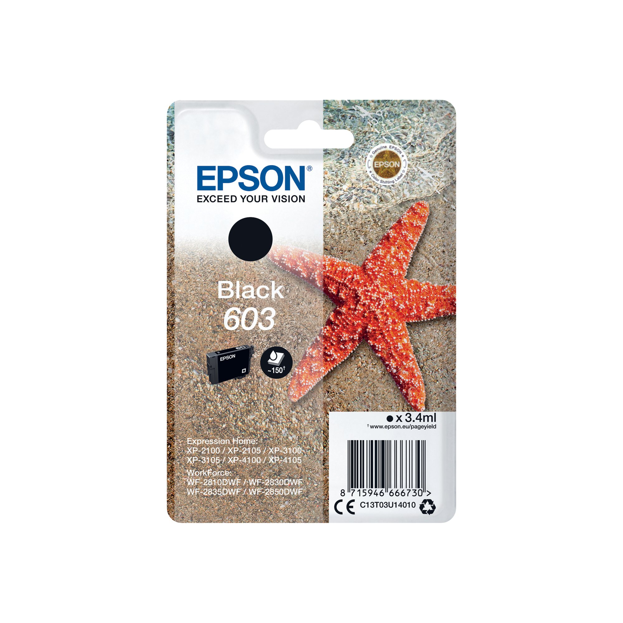 EPSON 603 STARFISH INK CART BLACK