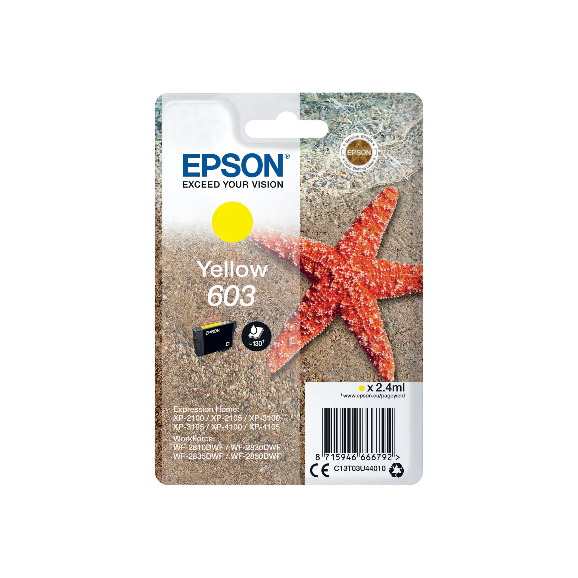 EPSON 603 STARFISH INK CART YLW