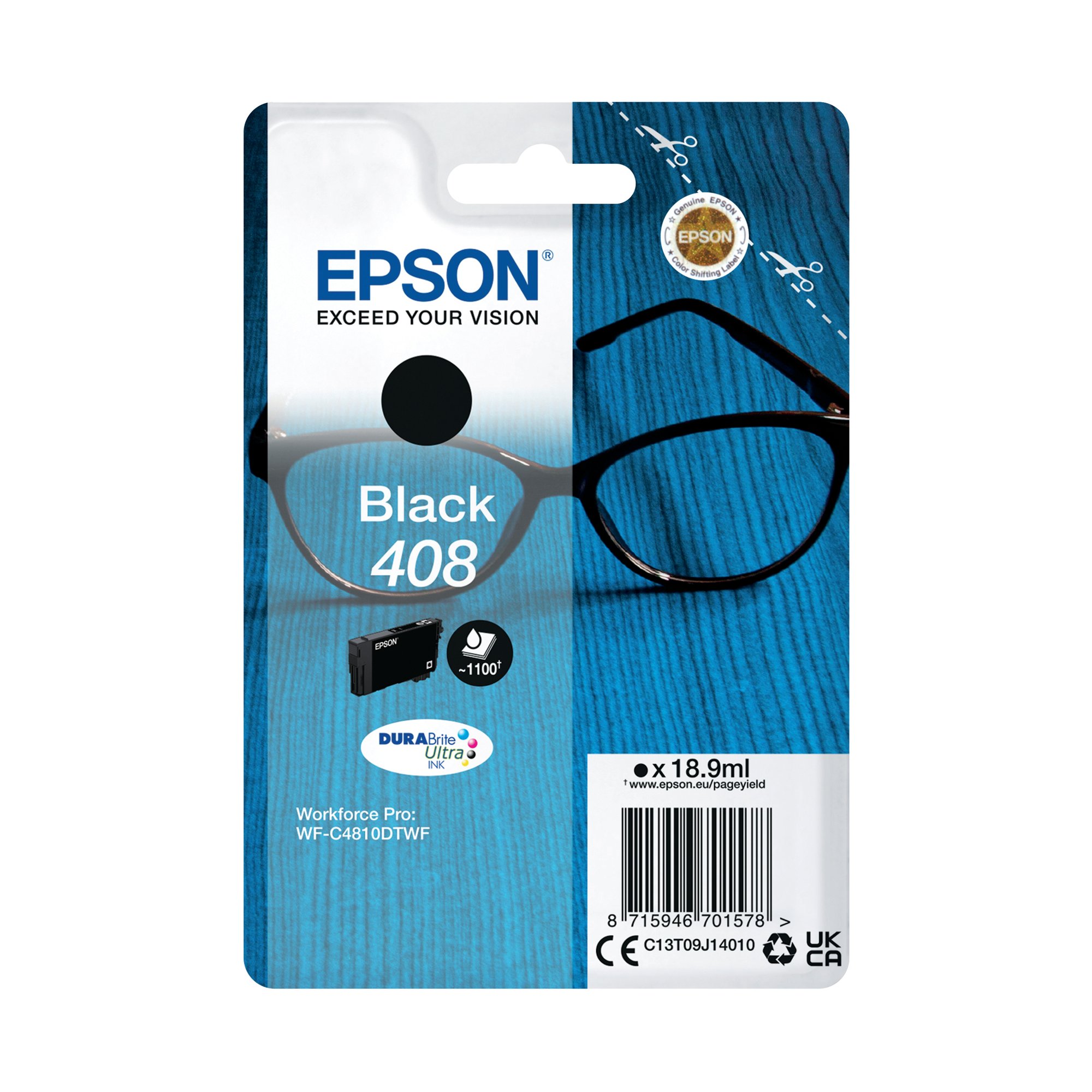 EPSON 408 INK CARTRIDGE BLACK