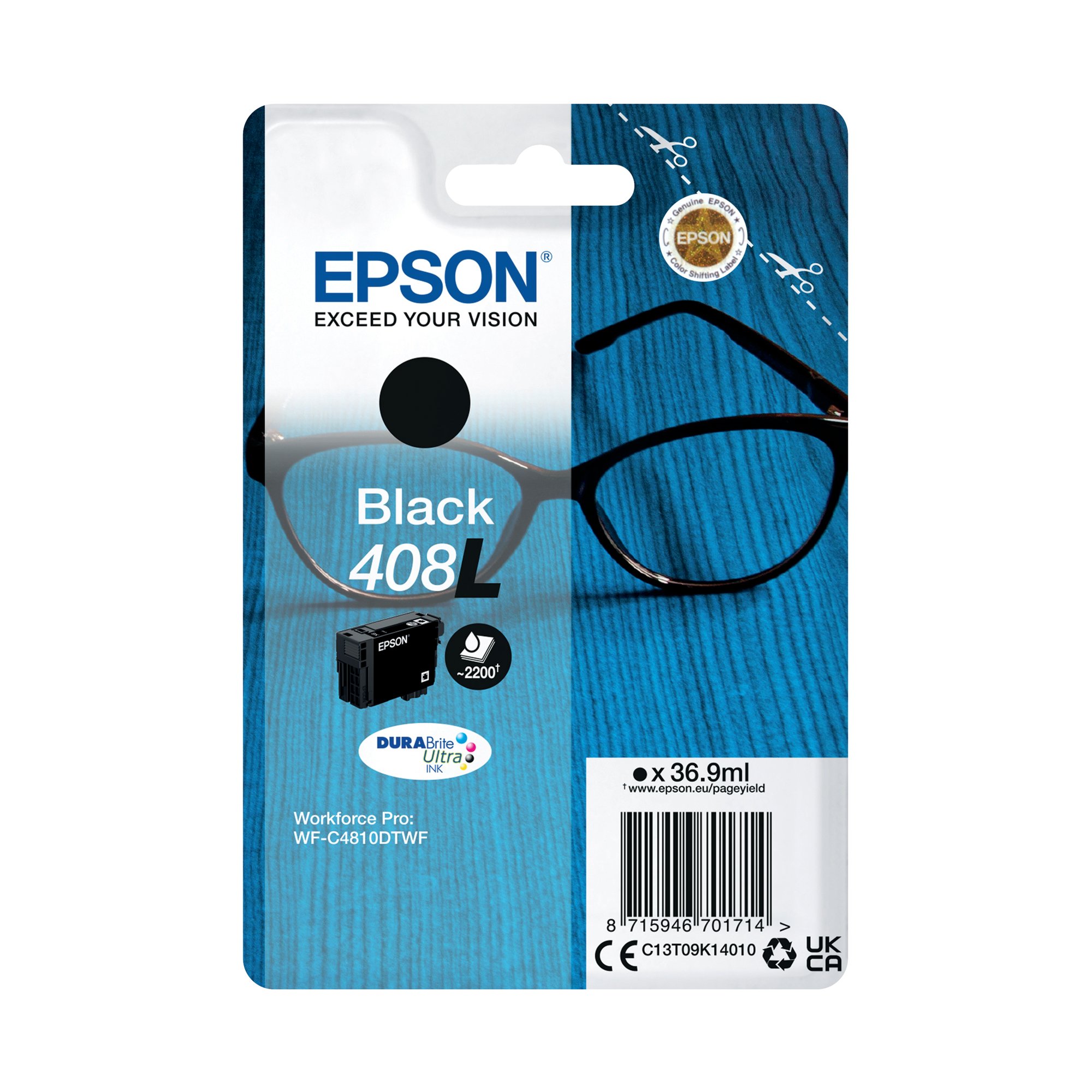 EPSON 408L INK CARTRIDGE HY BLACK