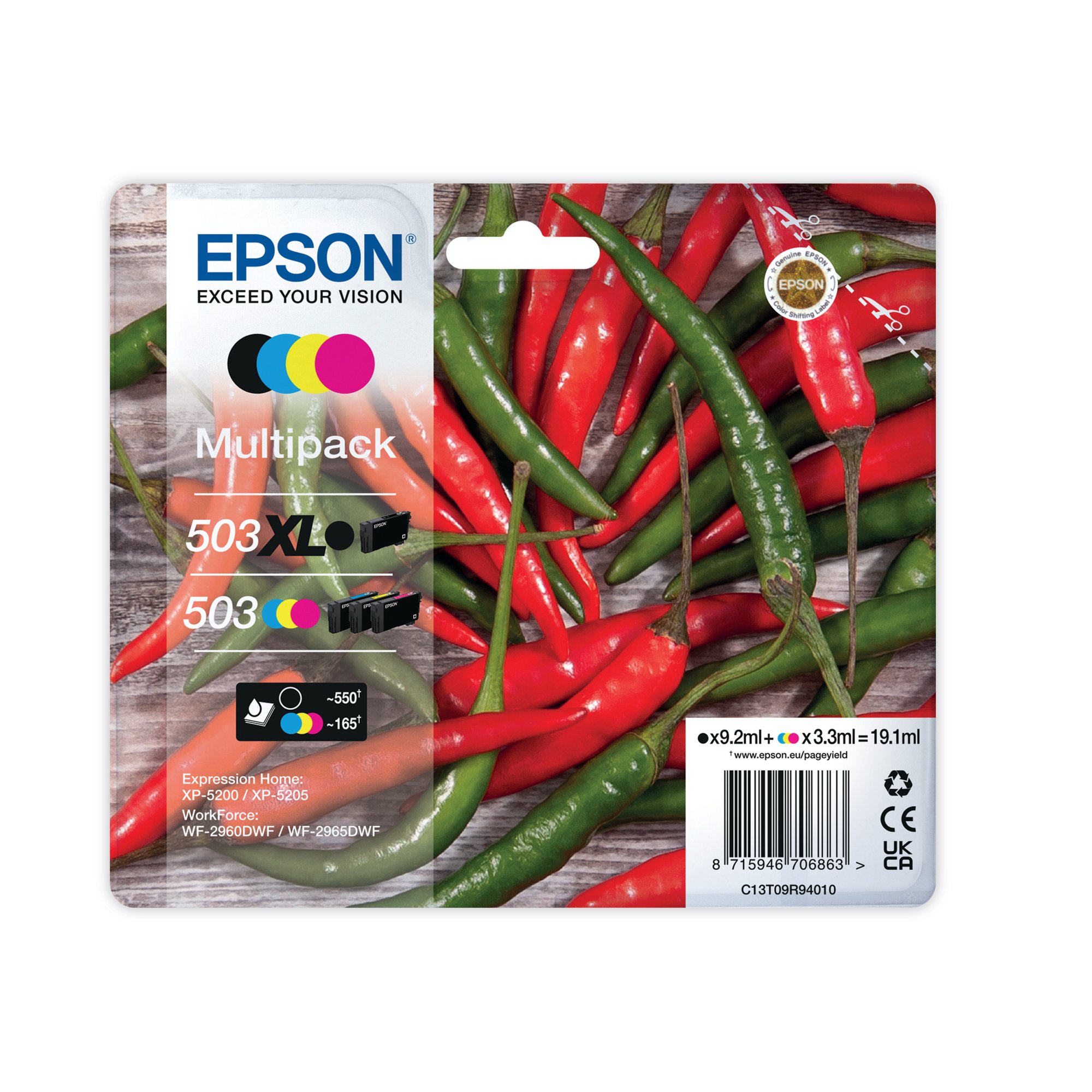 EPSON 503XL/503 INK MLT XL K/STD CMY