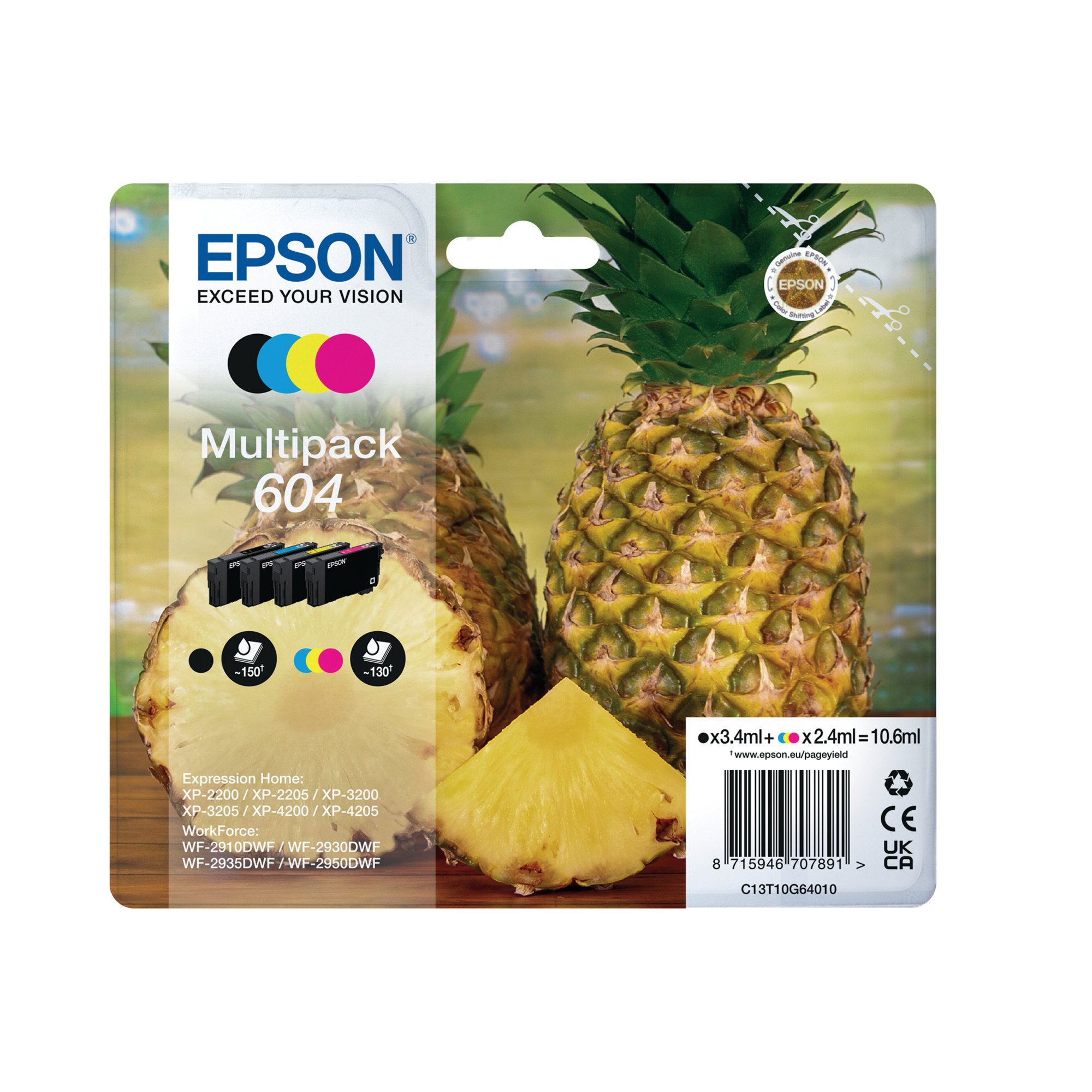 EPSON 604 INK CARTRIDGE MULTIPK CMYK