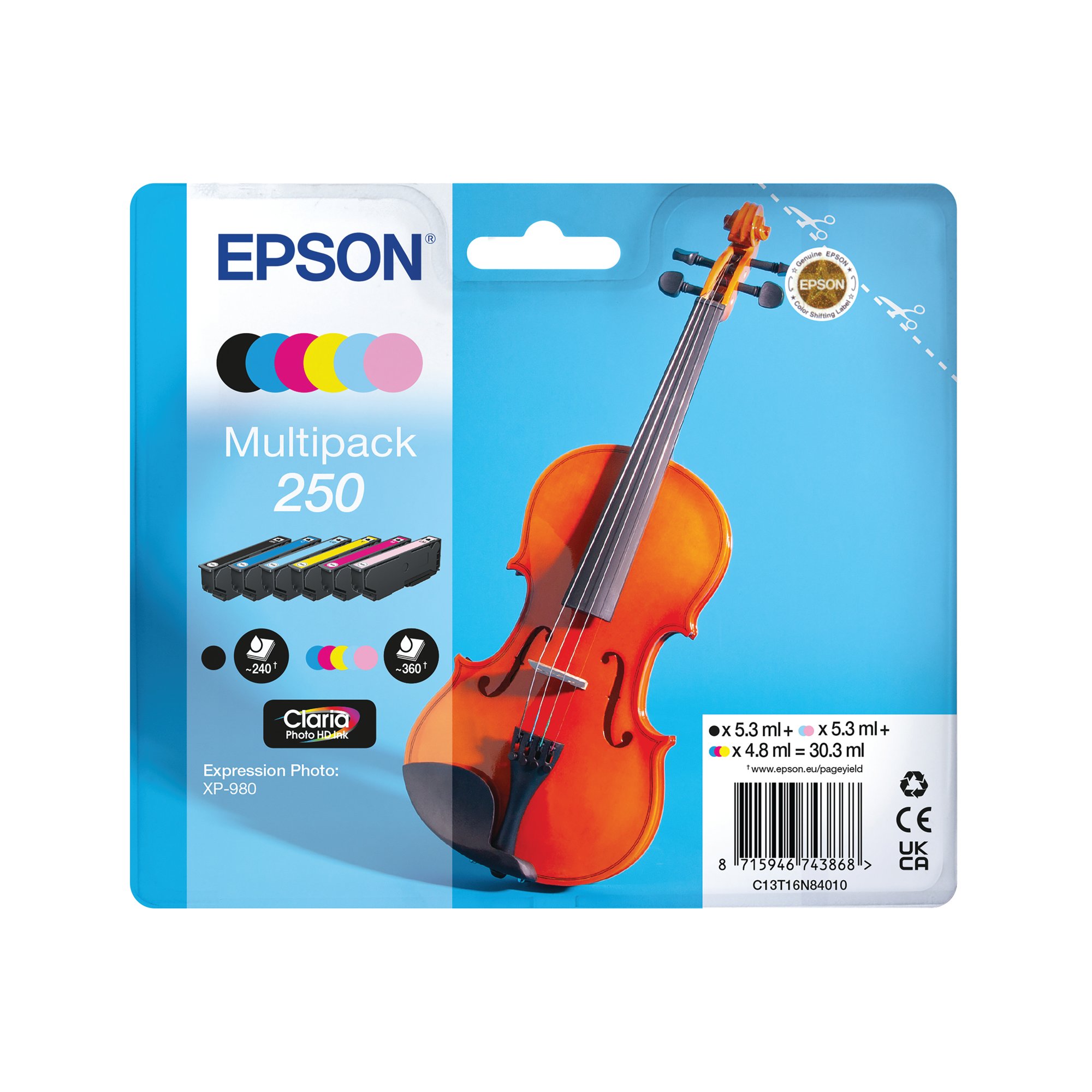 EPSON 250 INK CARTRIDGE MULTIPACK