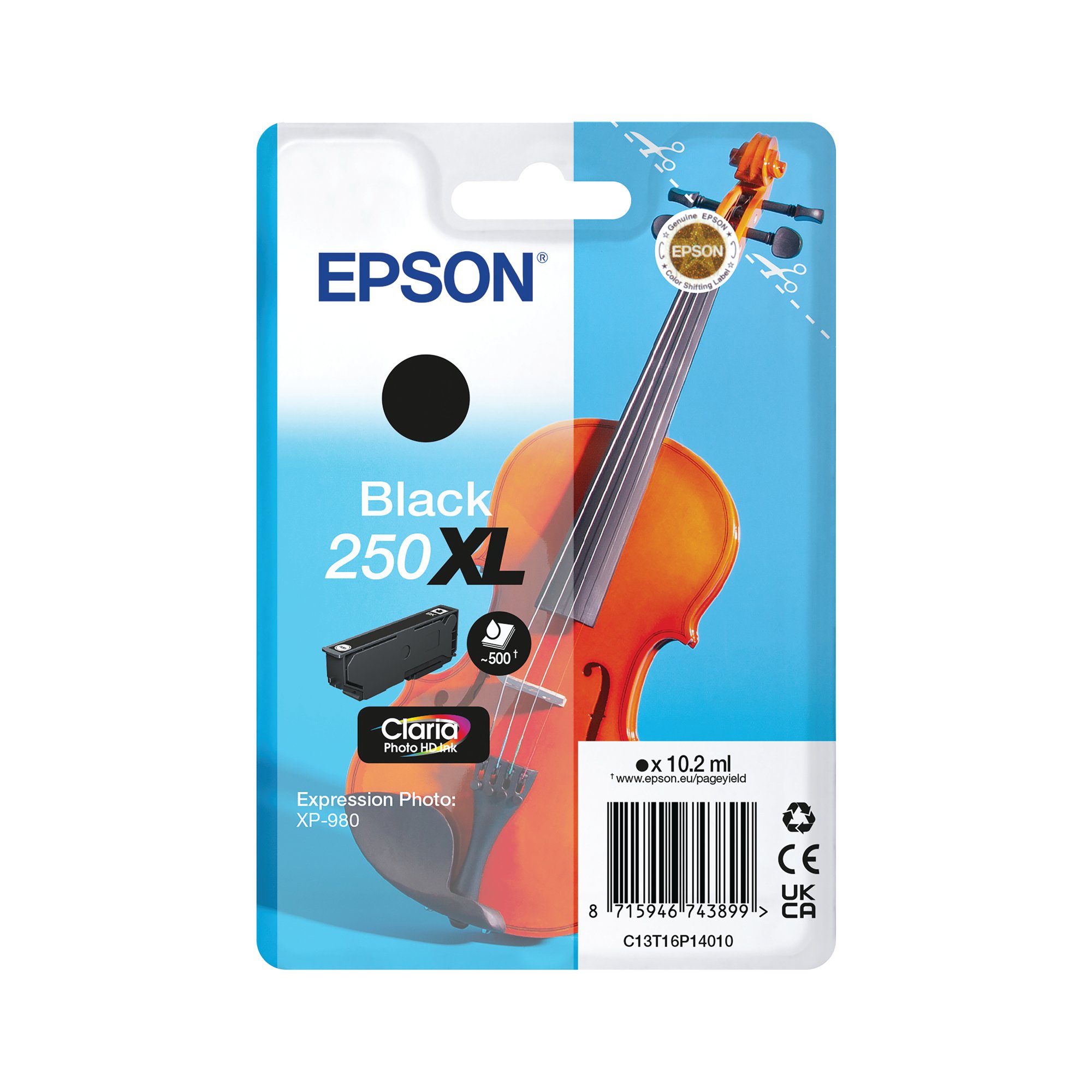 EPSON 250XL INK CARTRIDGE HY BLACK