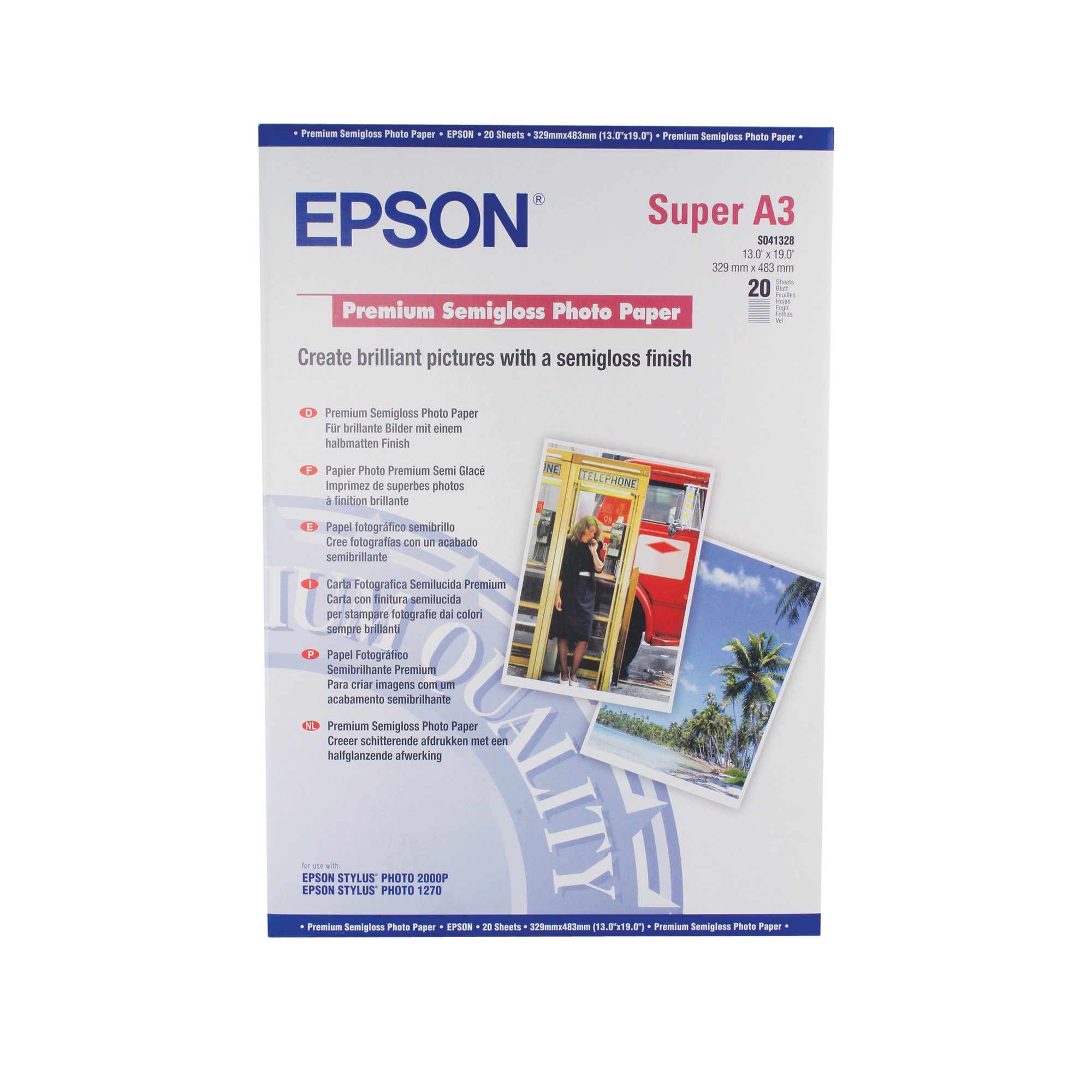 EPSON A3 PREM SEMI-GLOSS WHT PK20