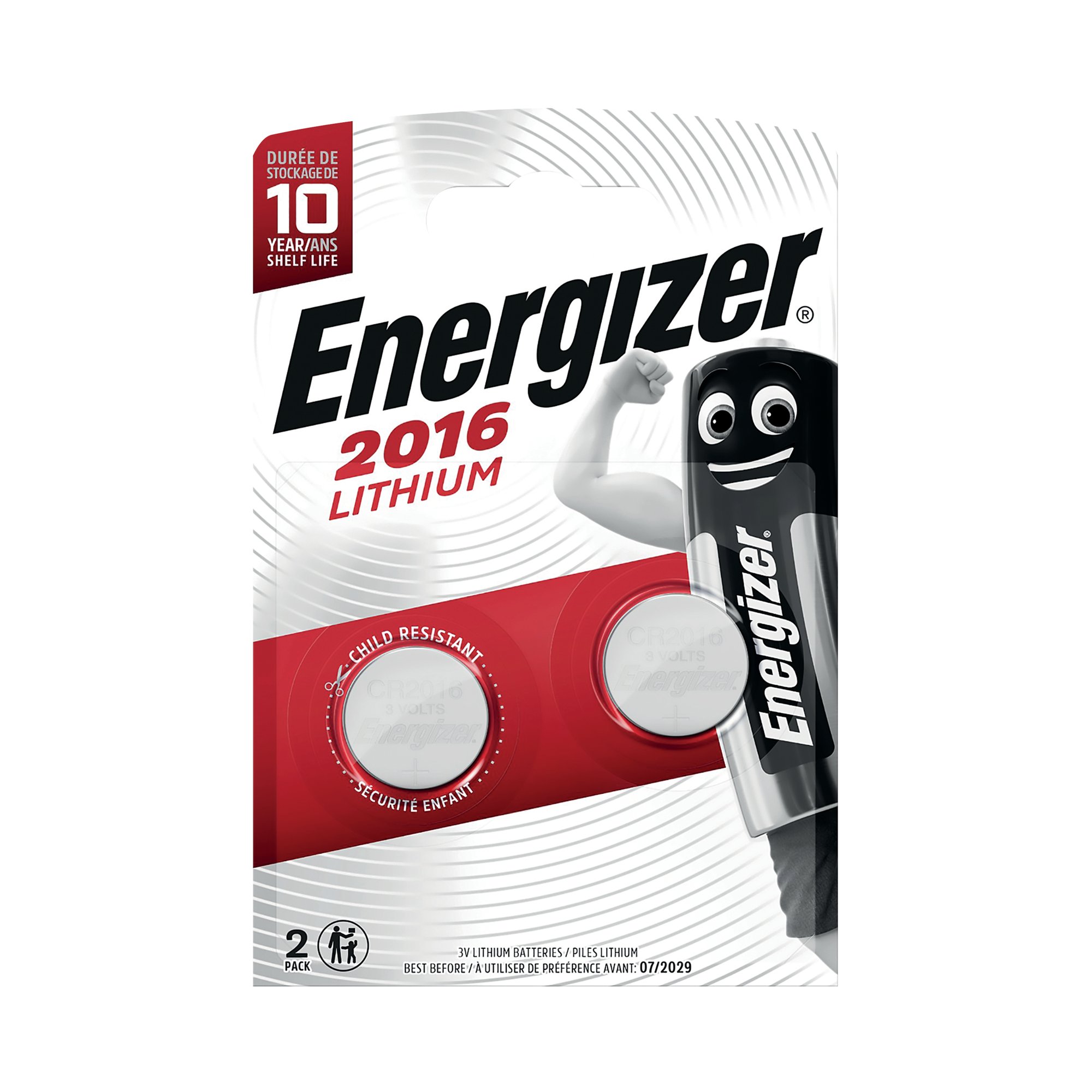 ENERGIZER LITHIUM BATTERY P2 CR2016