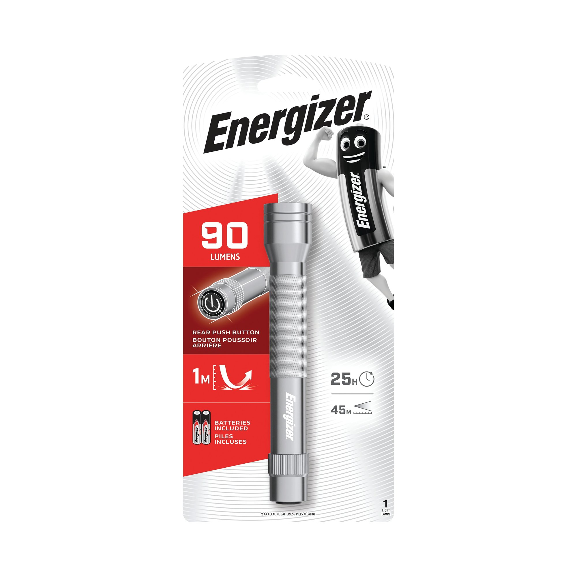 ENERGIZER METAL POCKET LED TORCH 2AA