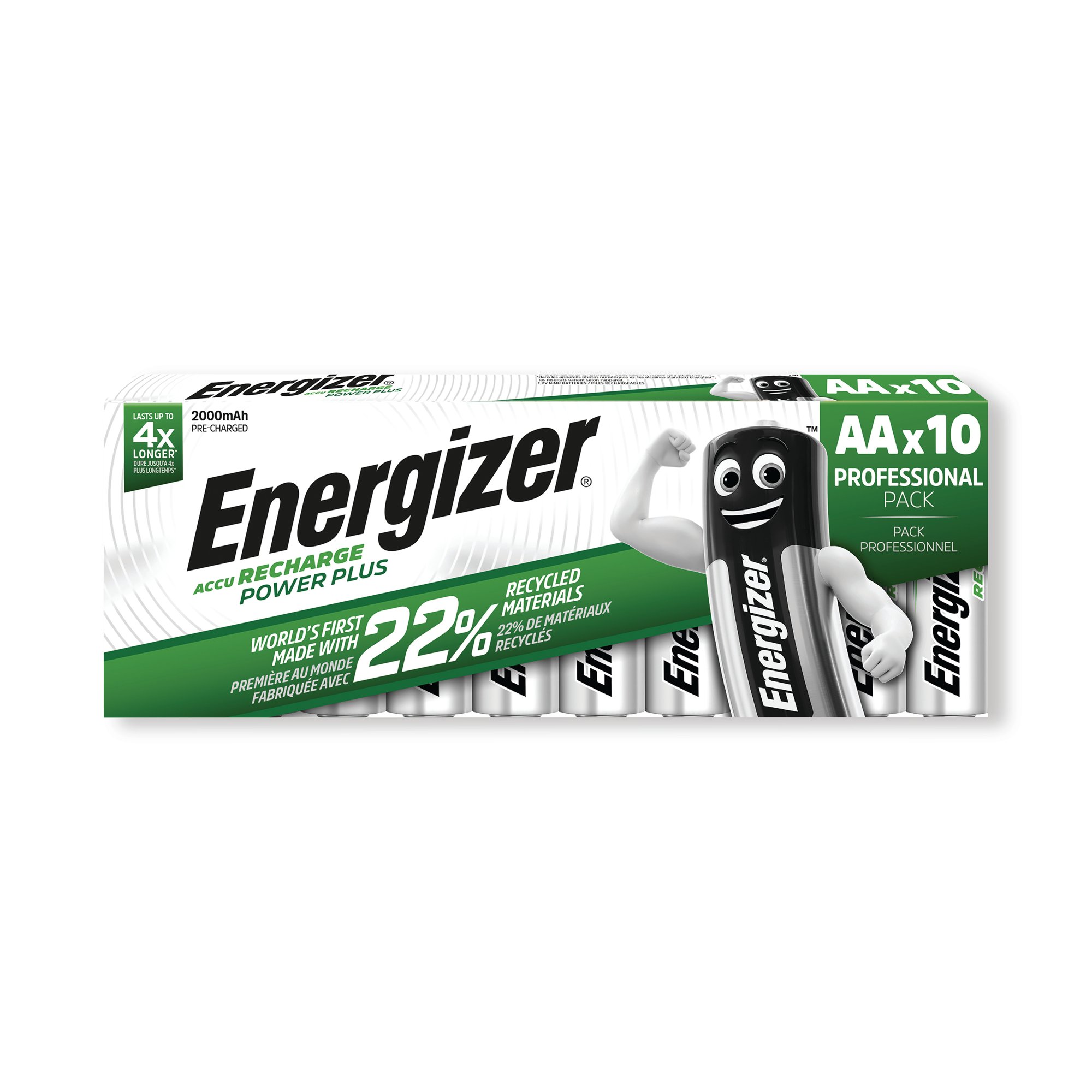 ENERGIZER RECHARGE BATTERIES AA PK10
