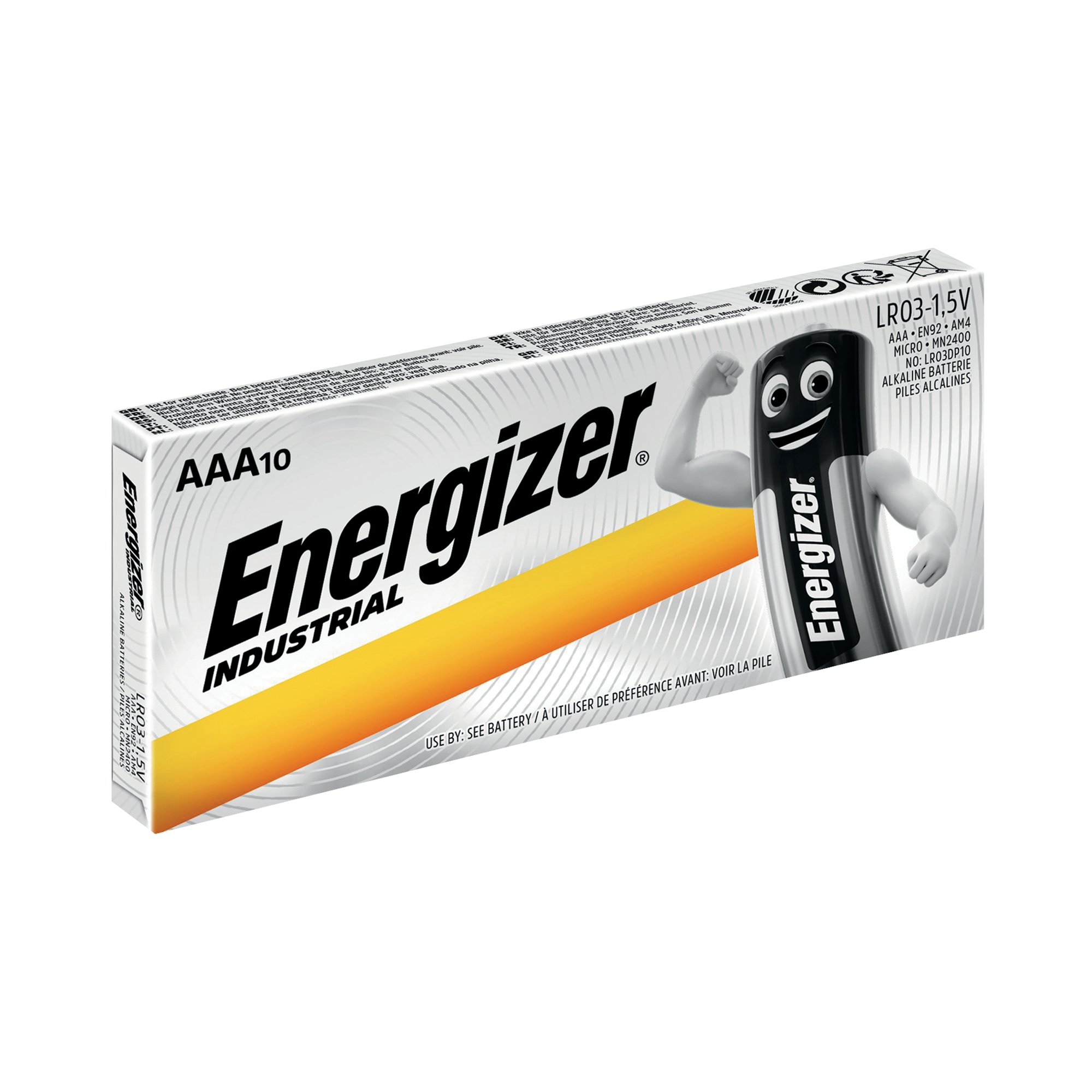 ENERGIZER INDL BATTERY AAA/LR03 PK10