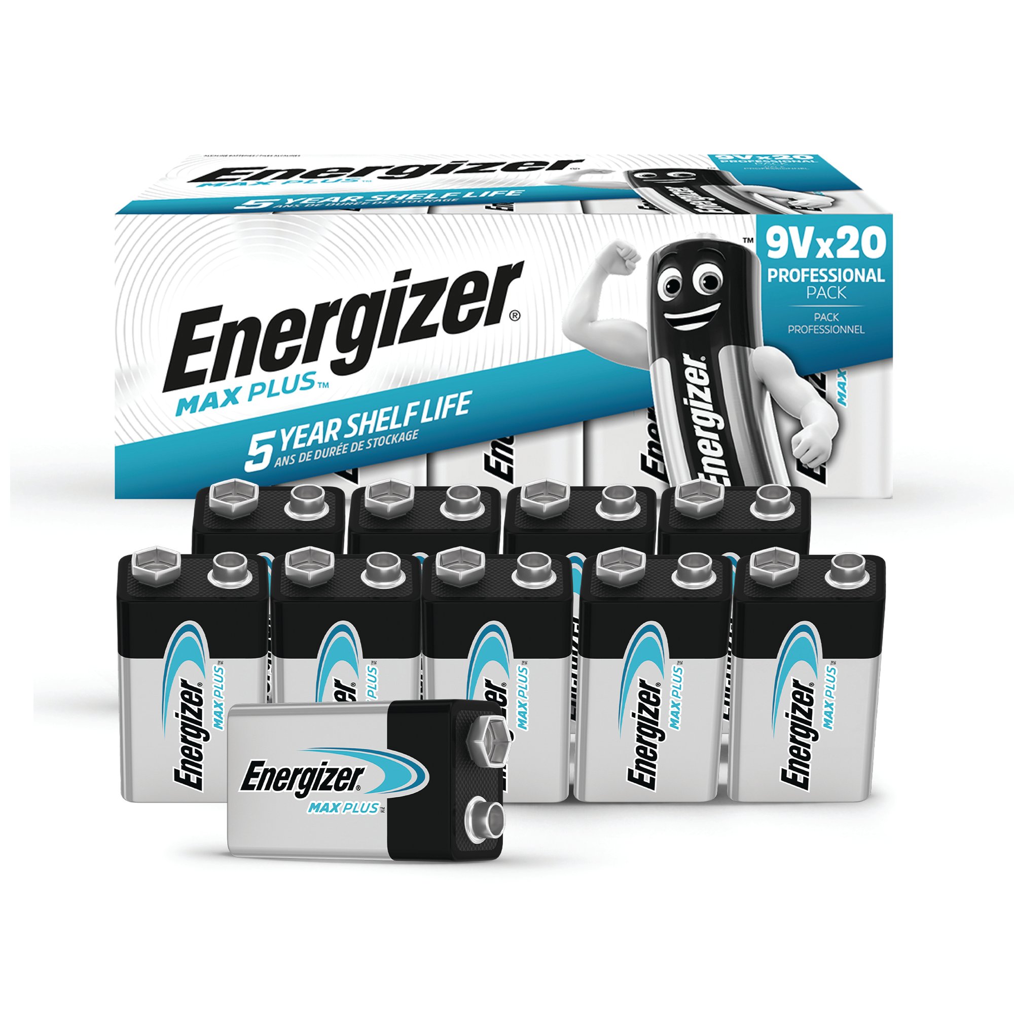ENERGIZER MAX PLUS 9V BATTERY PK20