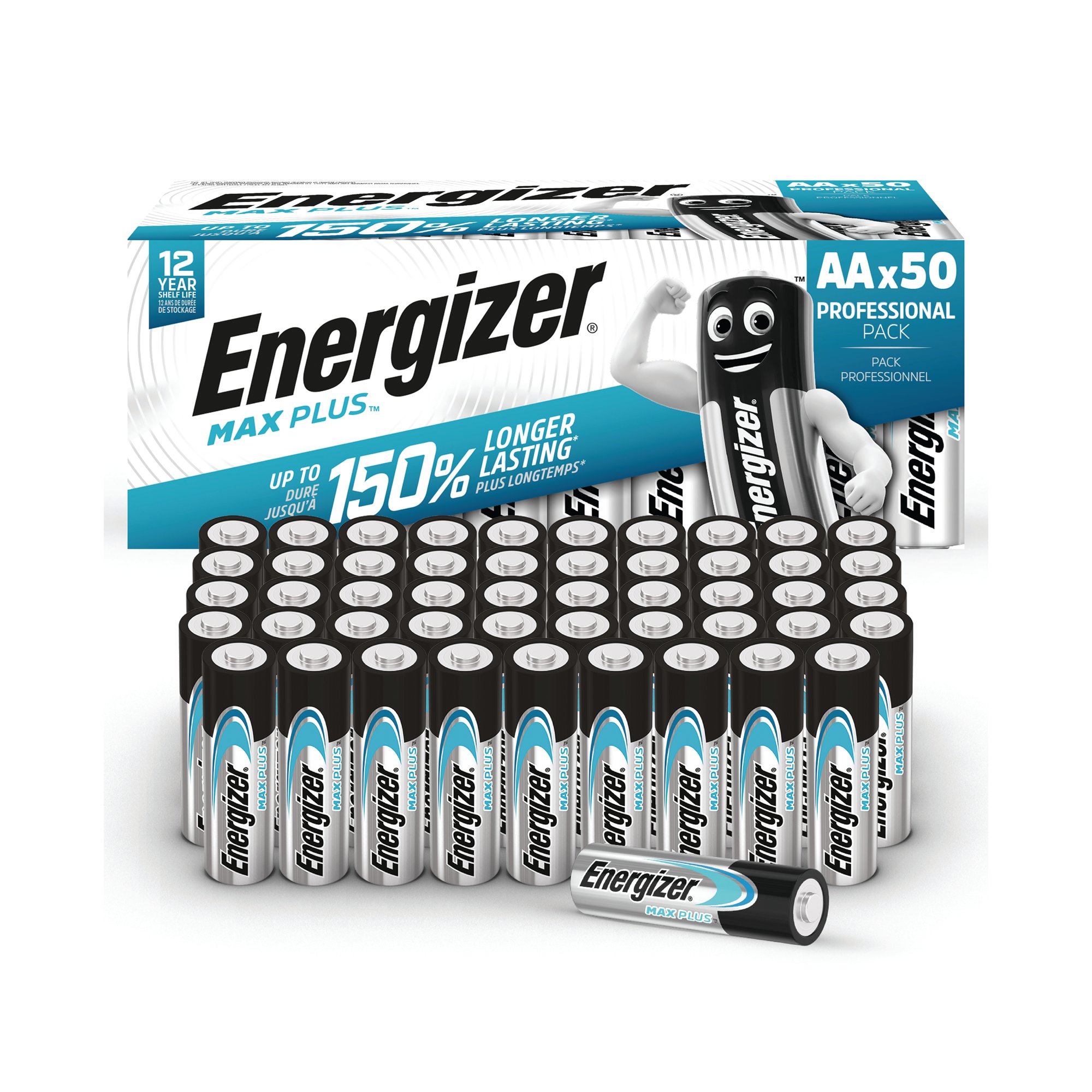 ENERGIZER MAX PLUS AA BATTERY PK50