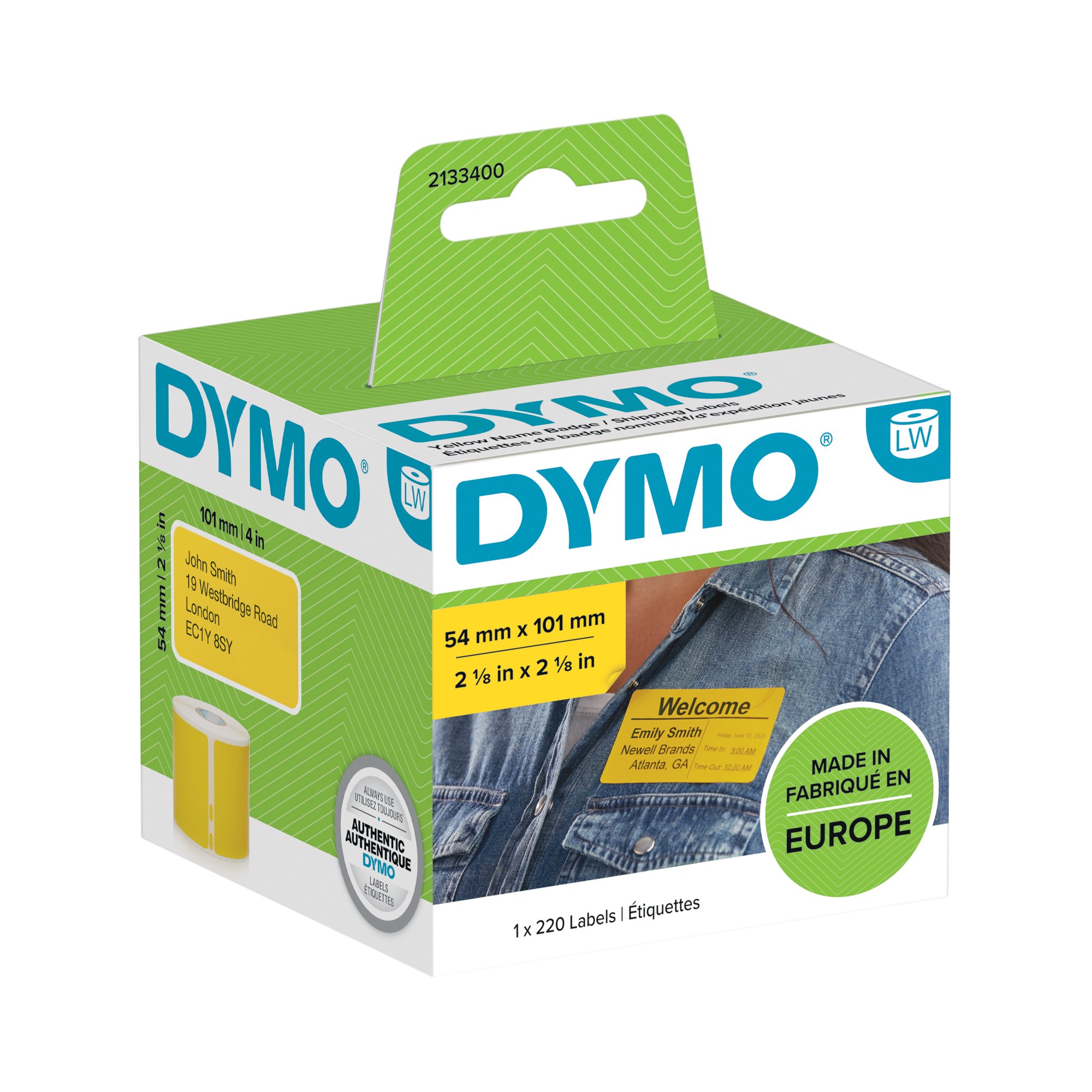 DYMO LW SHIP LABEL 54X101 YLW PK 220