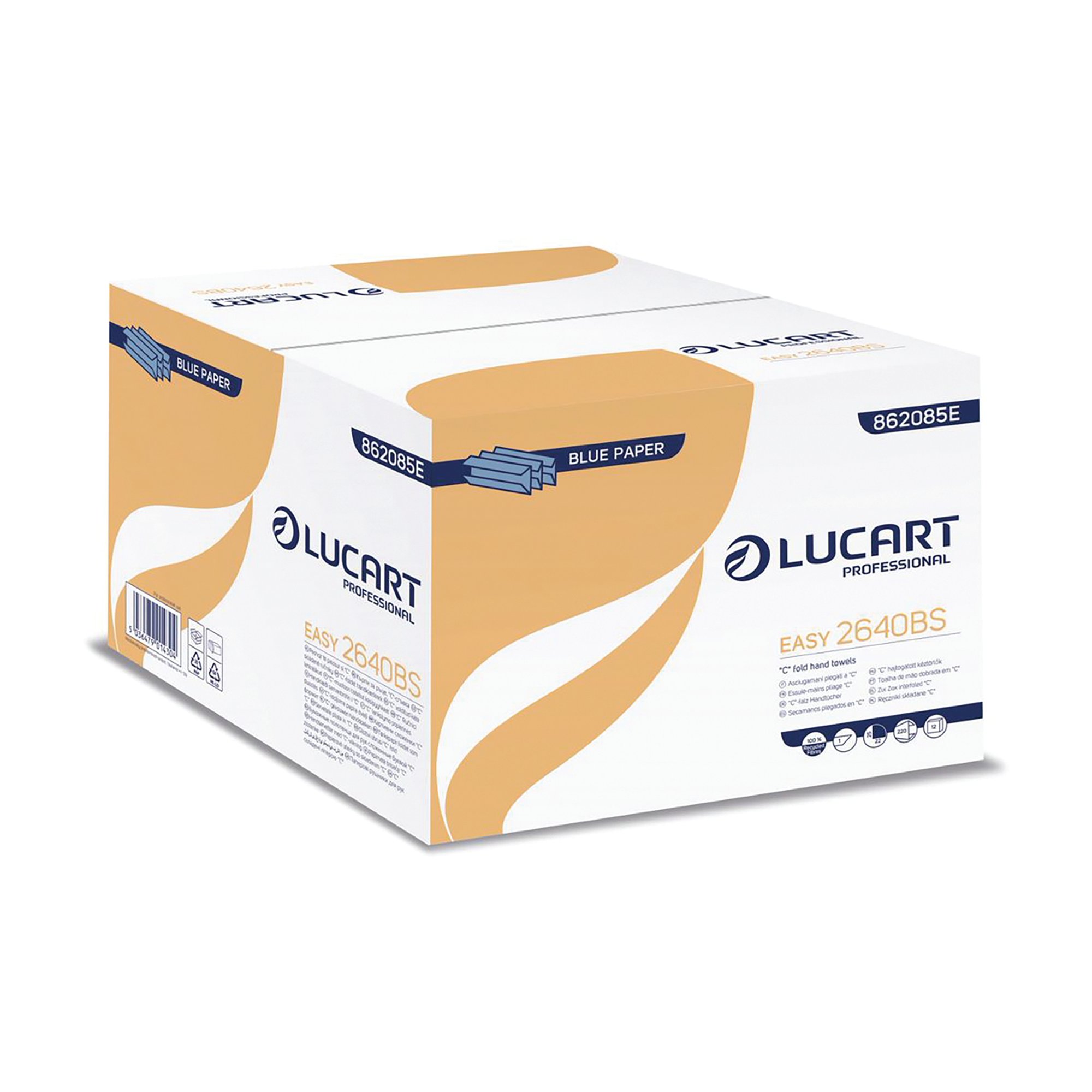 LUCART PRO RCYC HAND TOWELS GRN PK15