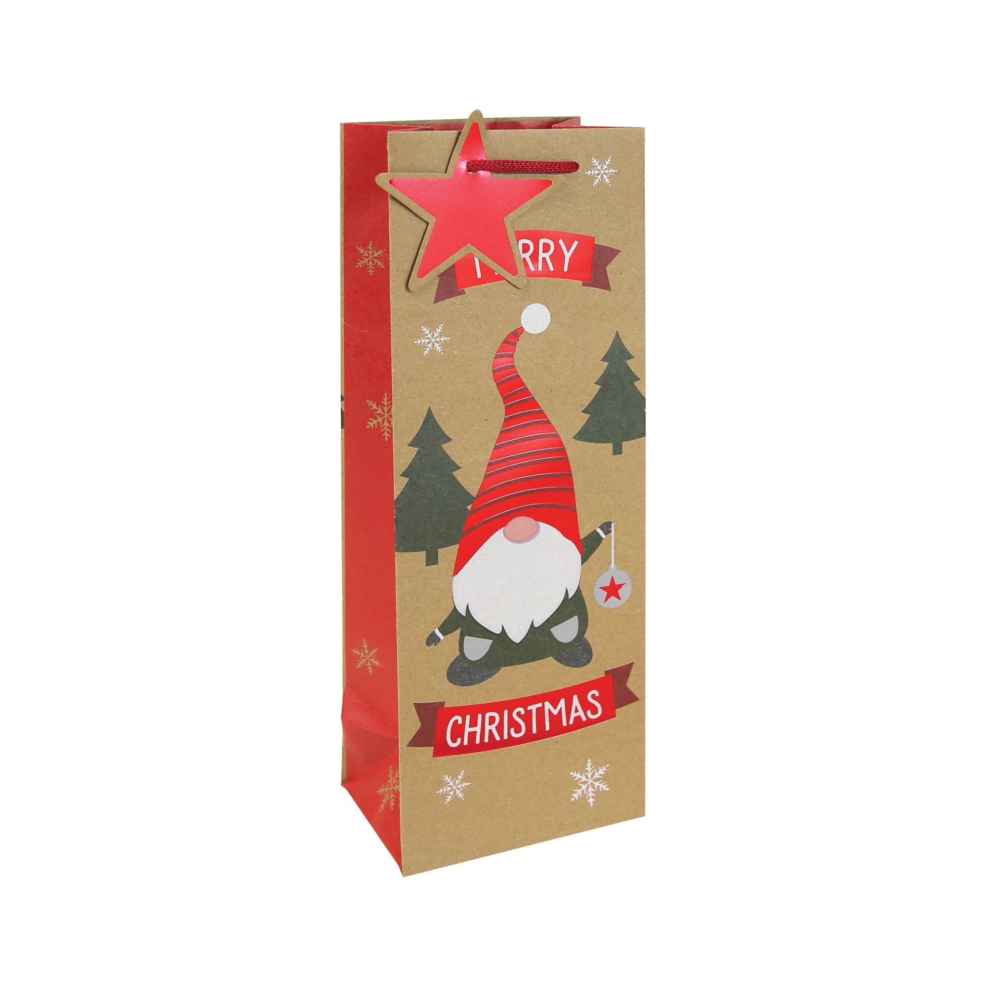 GONK KRAFT FESTIVE BOTTLE BAG PK12