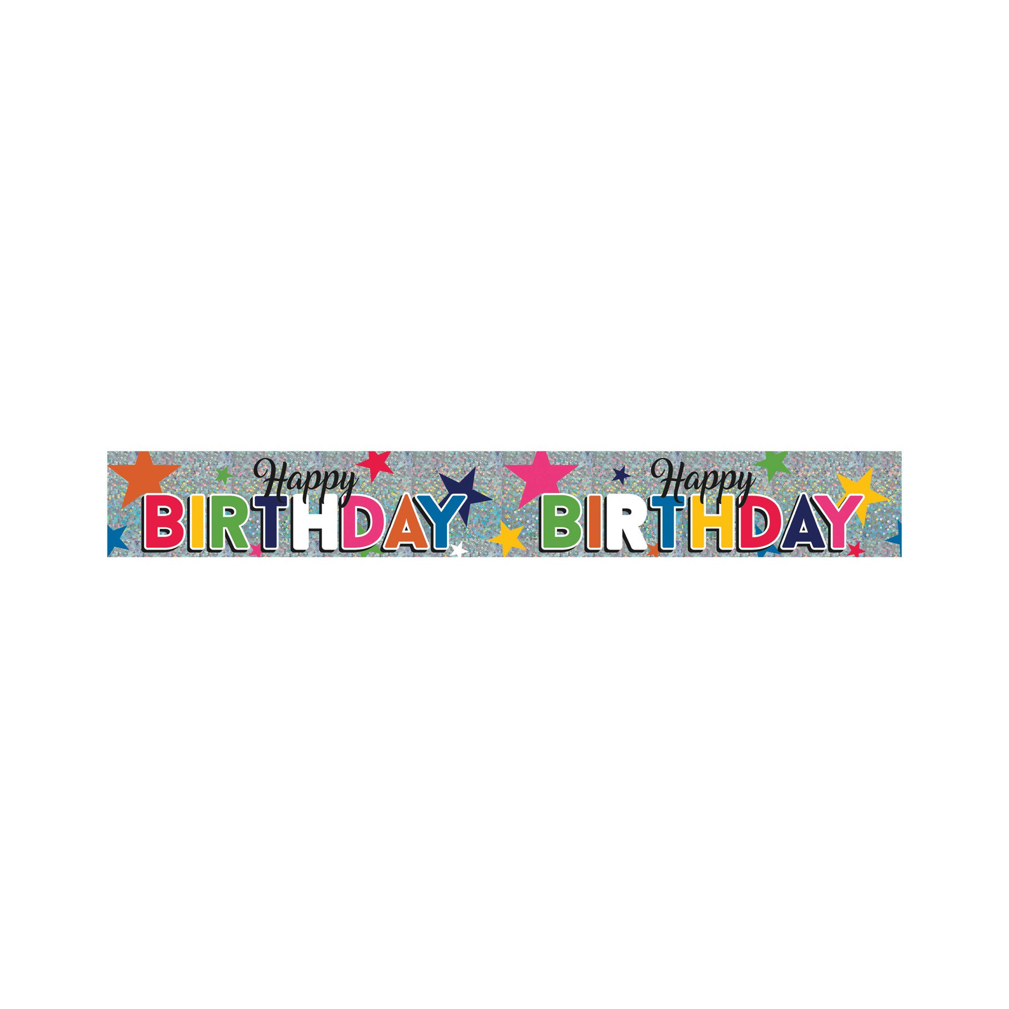 HAPPY BIRTHDAY FOIL PARTY BANNER PK6
