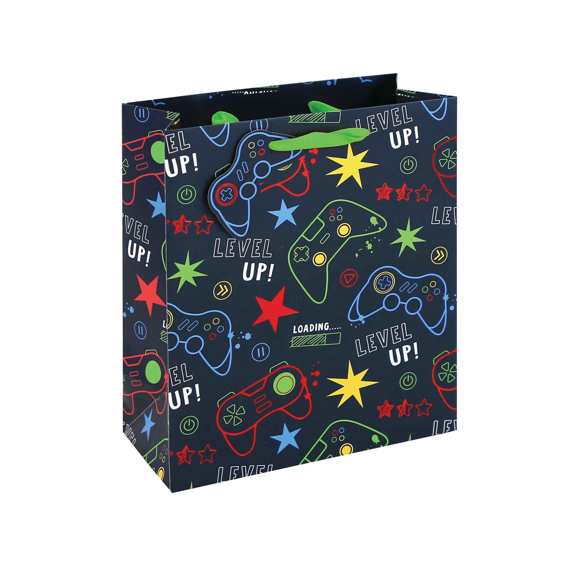 GAMER GIFT BAG MEDIUM BLUE PK12