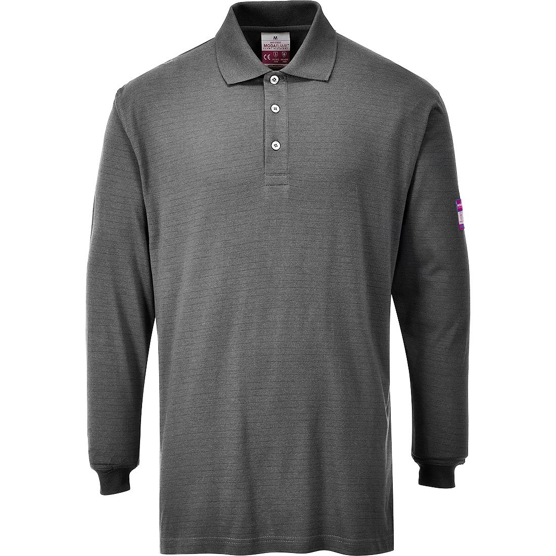 FR ANTI-STATIC L/S POLO GRY L