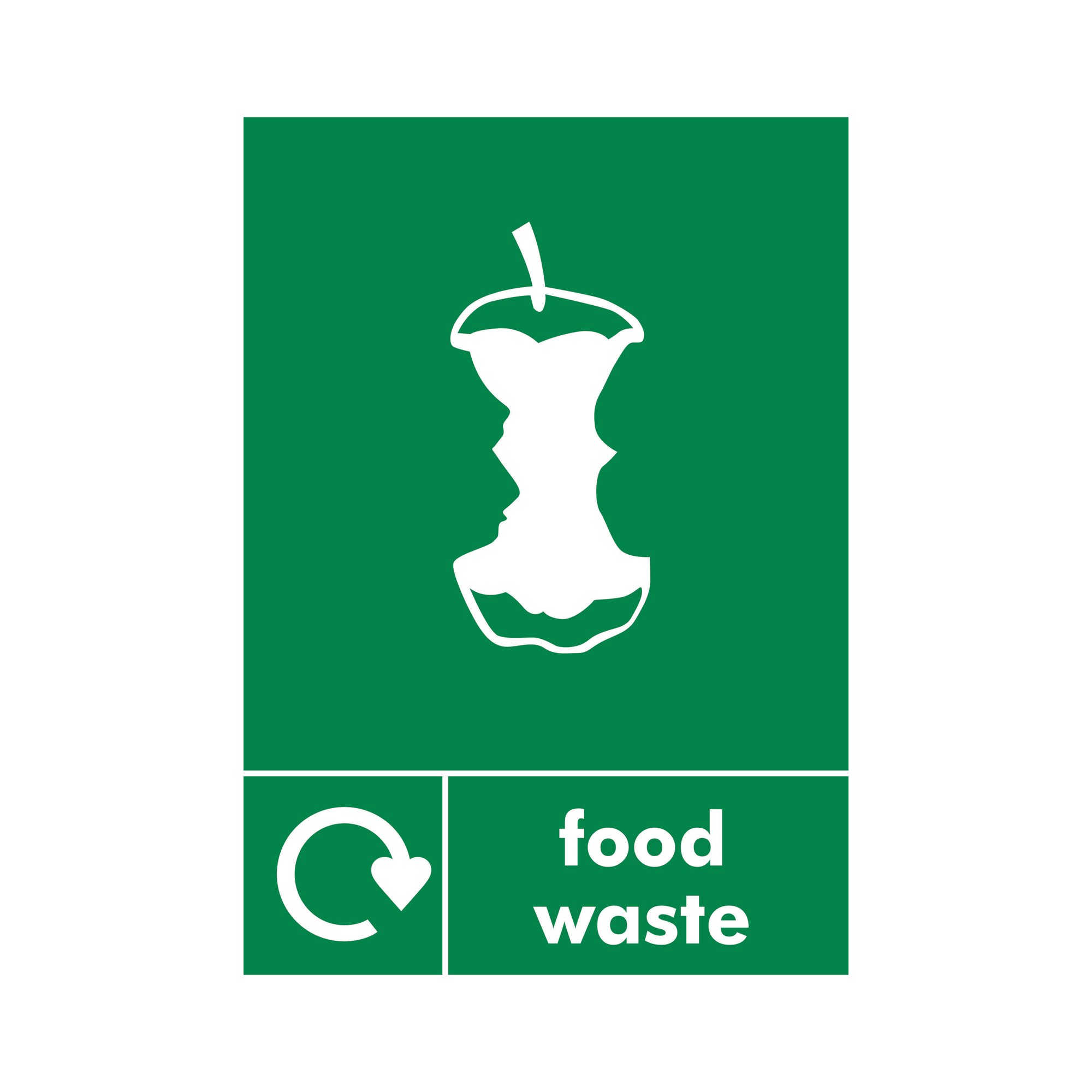 FOOD WASTE SIGN SAVE VINYL A5 PK5