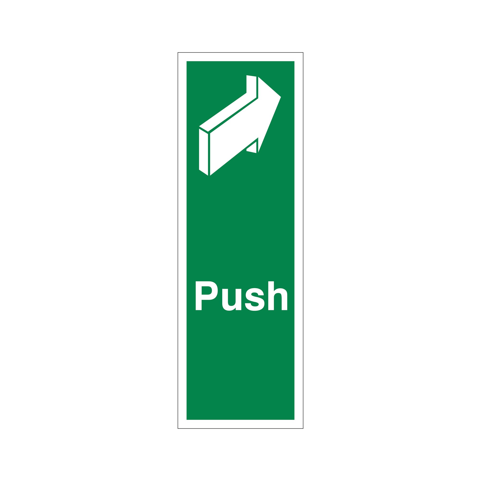 PUSH SIGN SAVE VINYL 150X50MM
