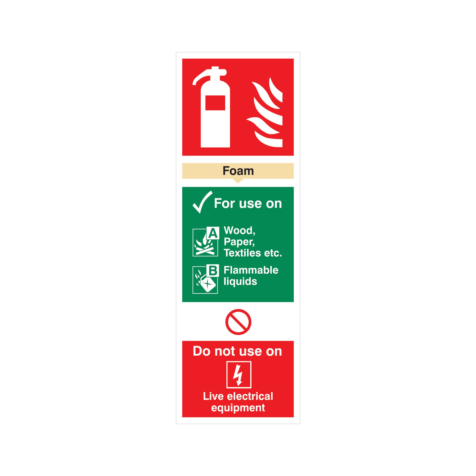 FOAM EXTINGUISHER PLAS 300X100