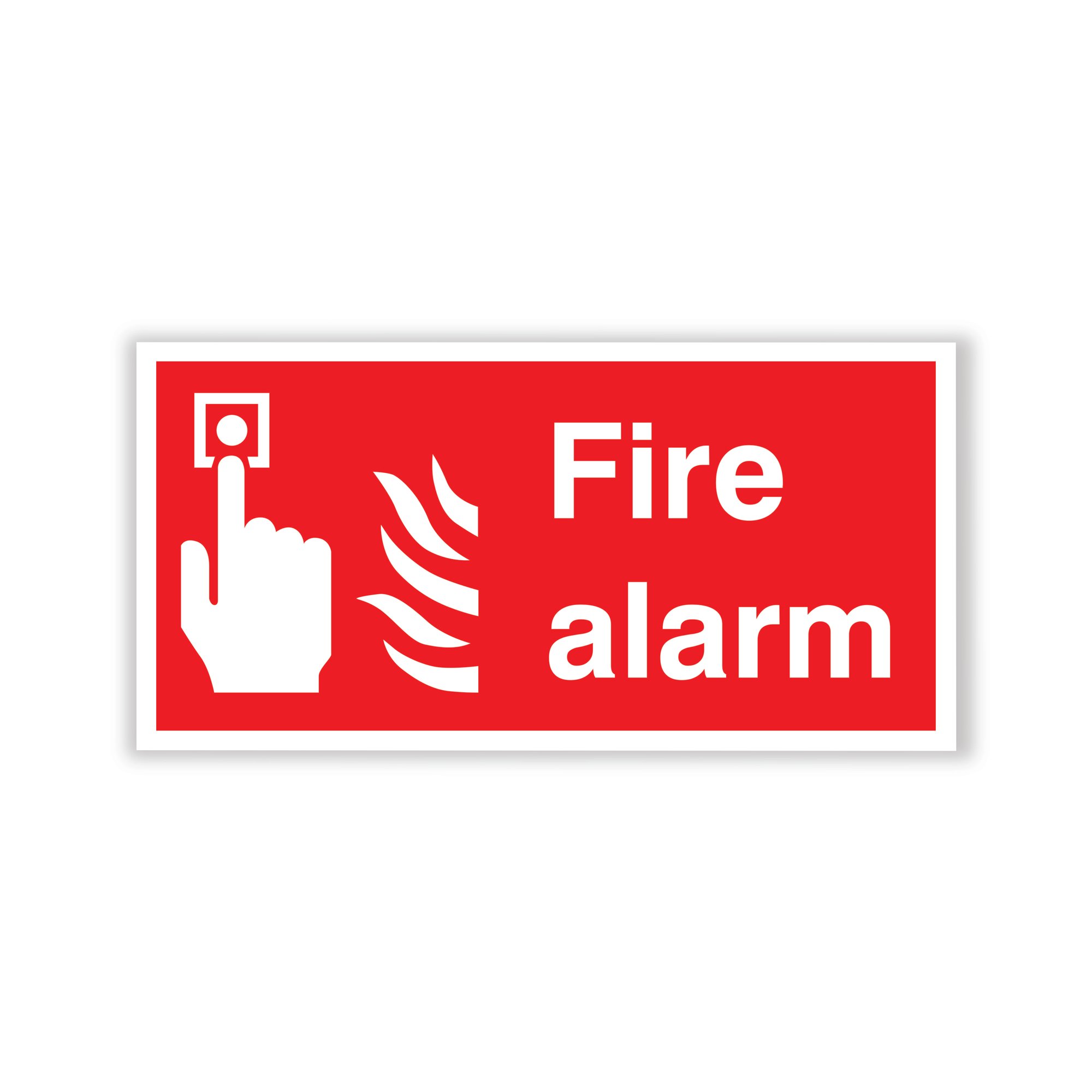 FIRE ALARM SIGN VINYL 100X200MM