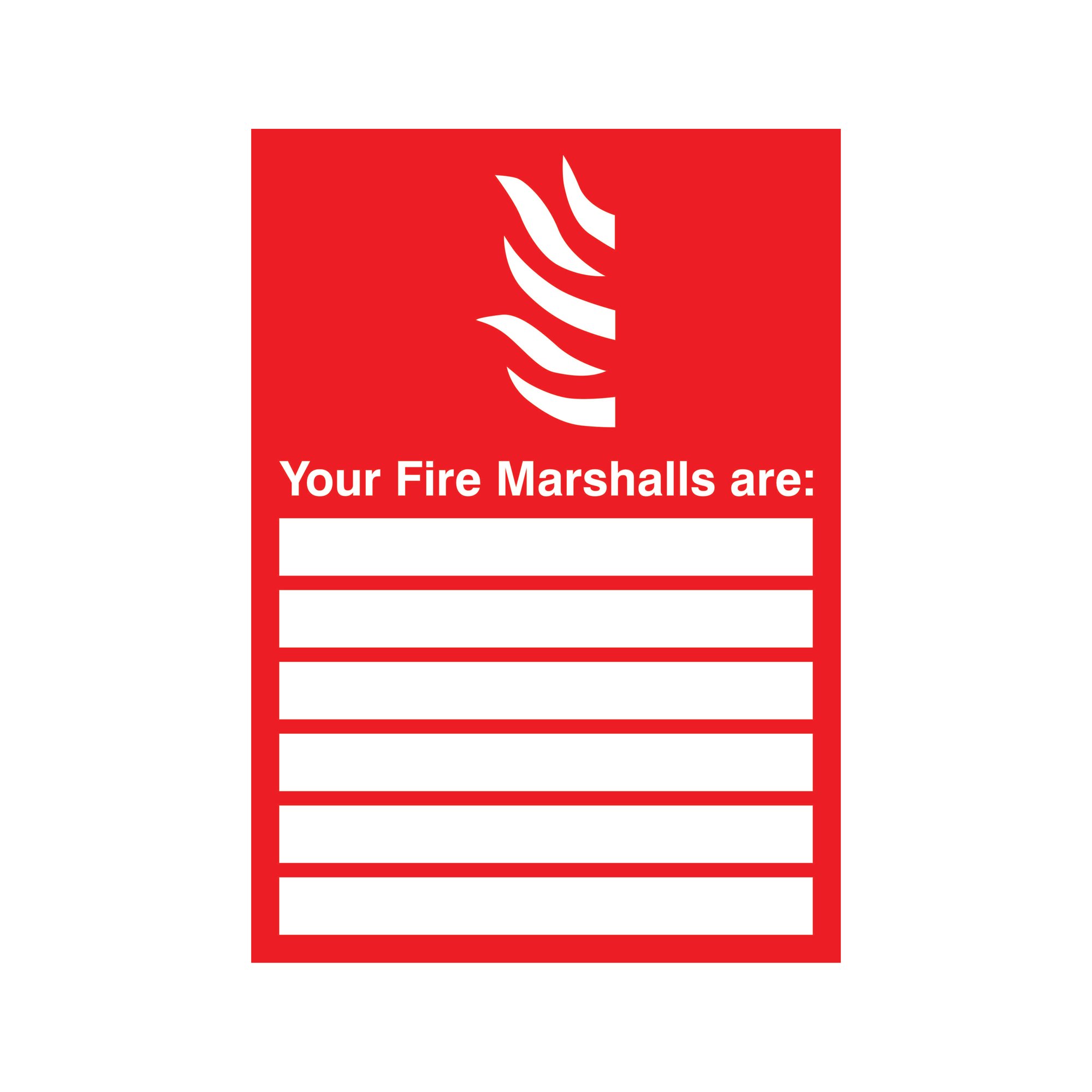 YOUR FIRE MARSHALS ARE RIGID PLAS A4