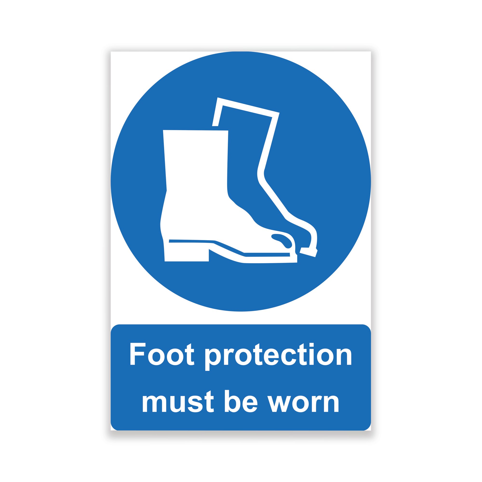 FOOT PROTECTION MUST BE WORN PLAS A4