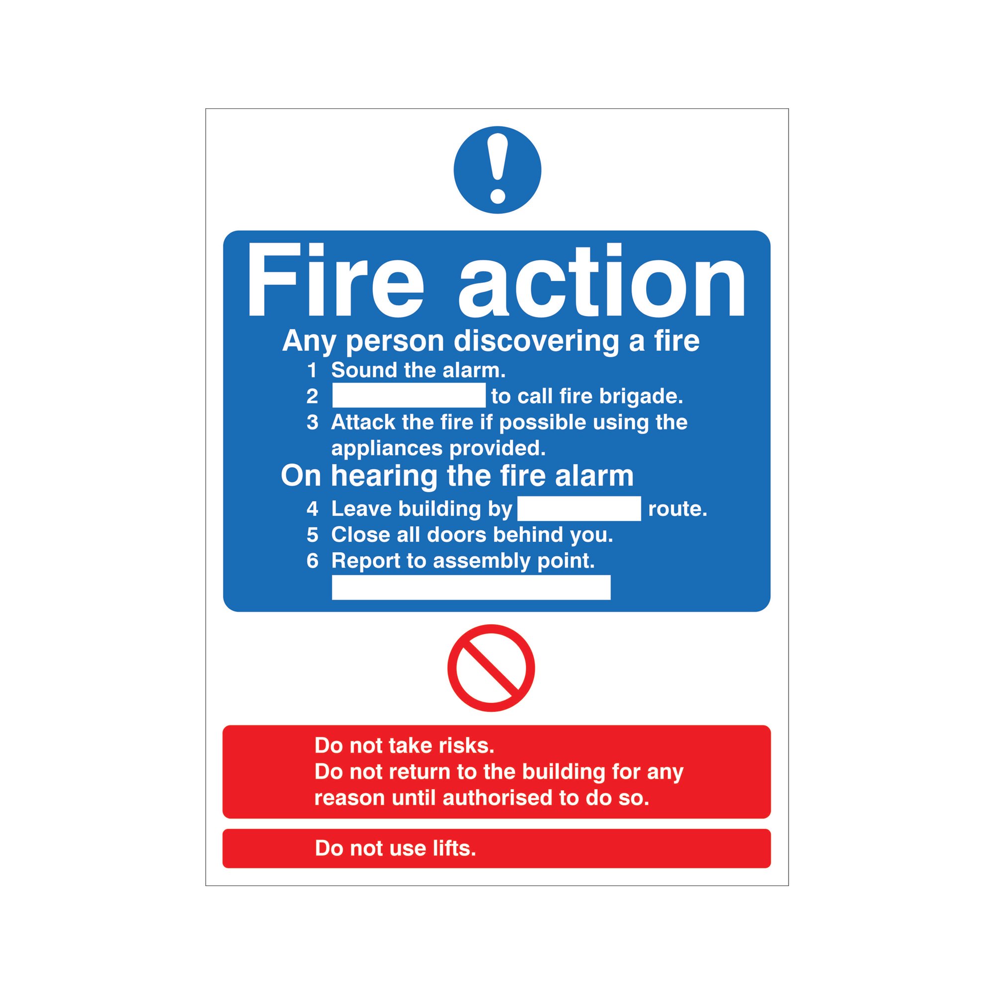 FIRE ACTION STANDARD VINYL 300X250