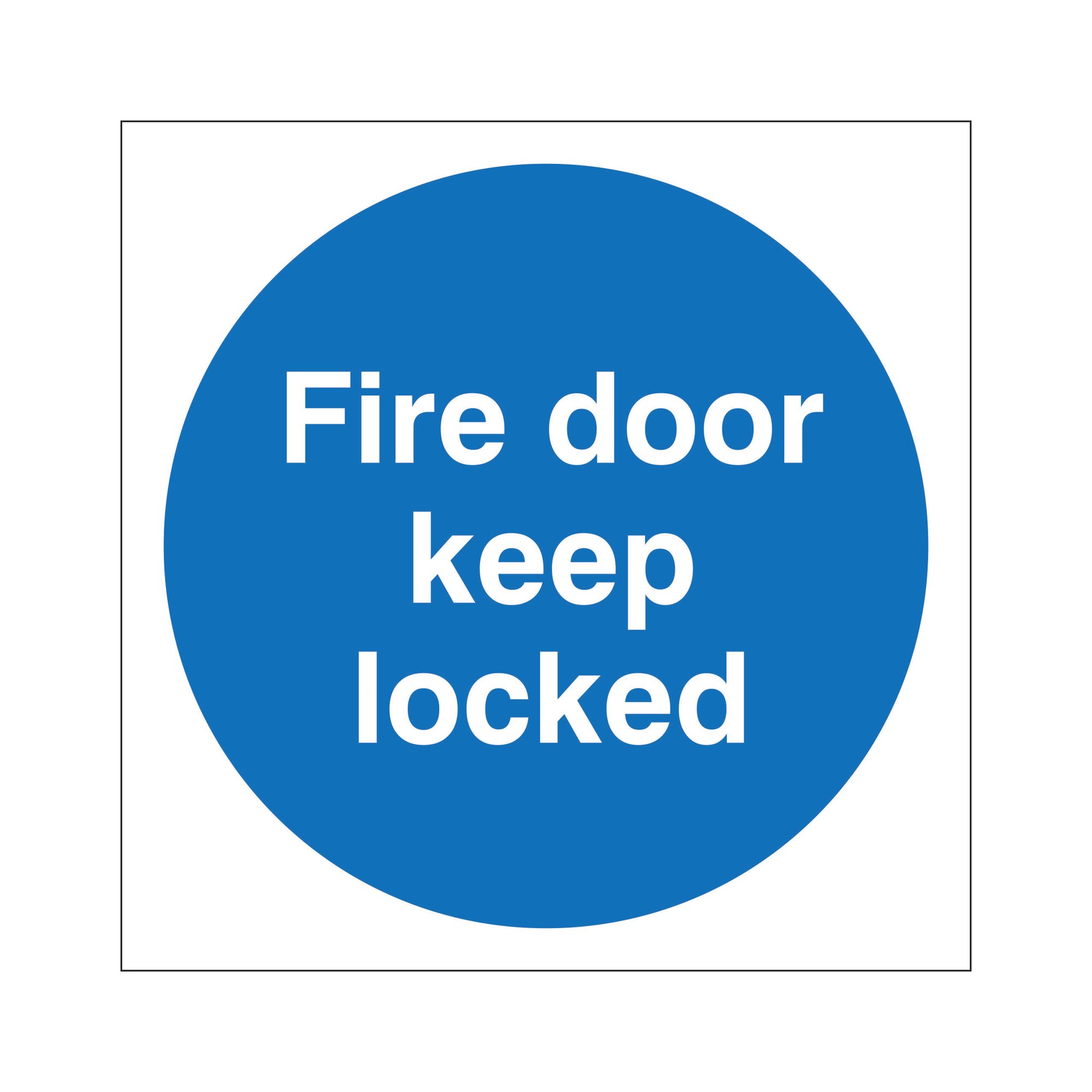 FIRE DOOR KEEP LOCKED VINYL PK5