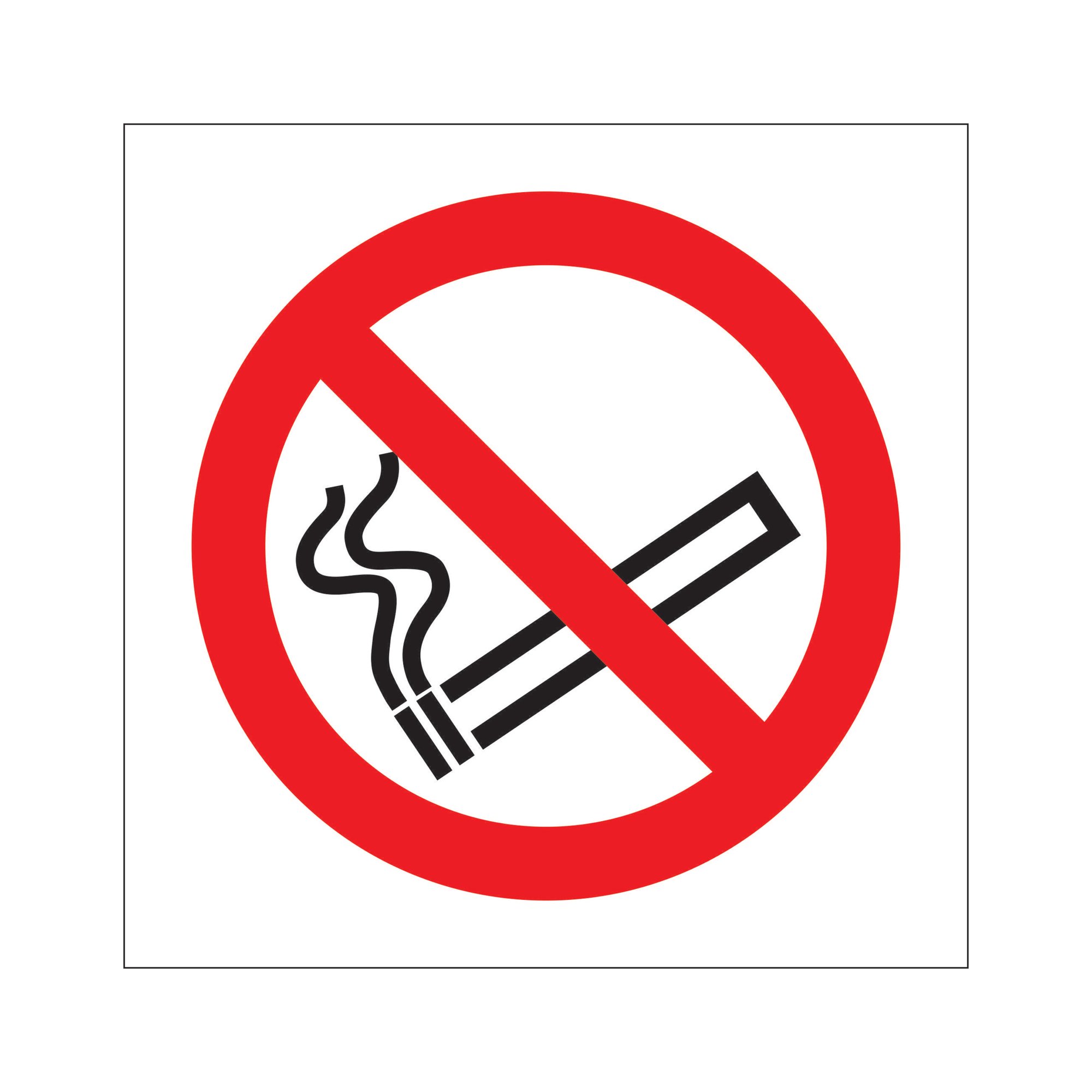 NO SMOKING SYMBOL SIGN VINYL 100X100