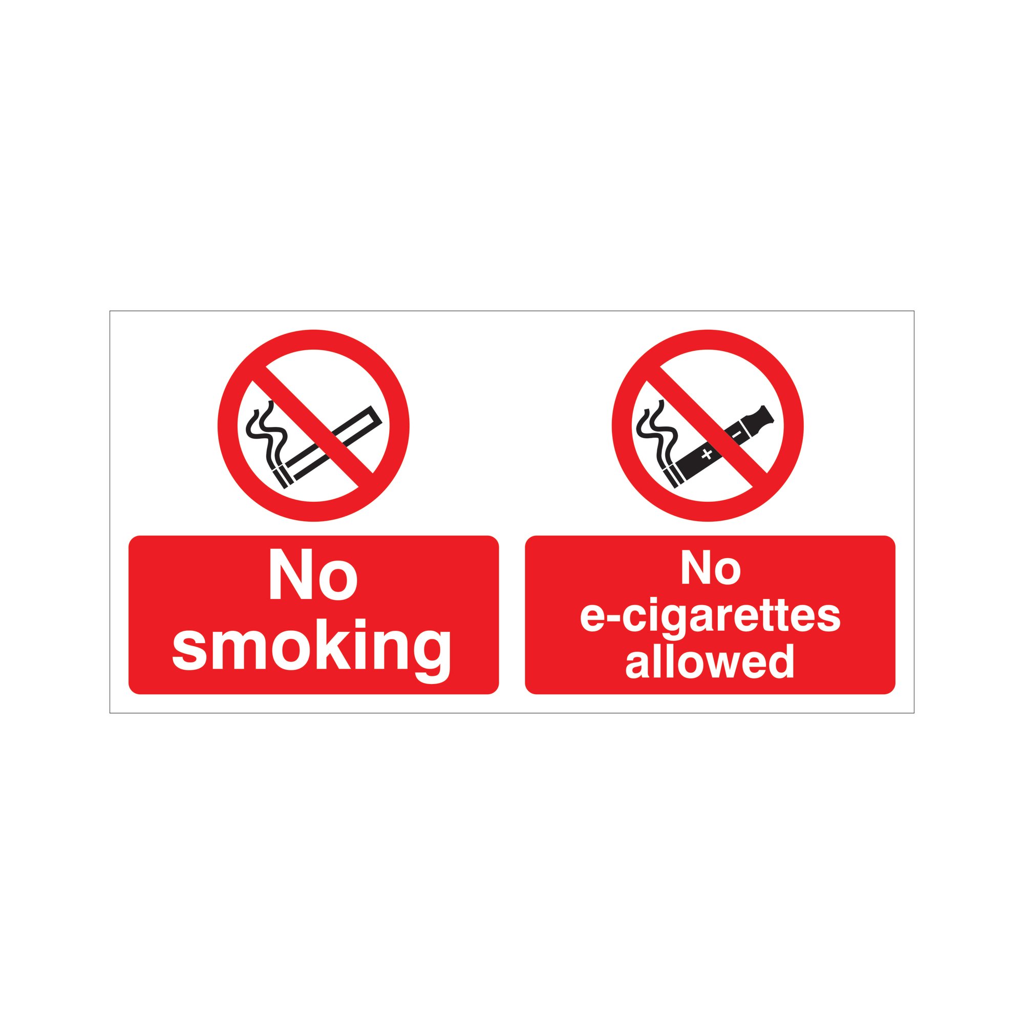 NO SMOKING NO E-CIGS PLAS 150X300