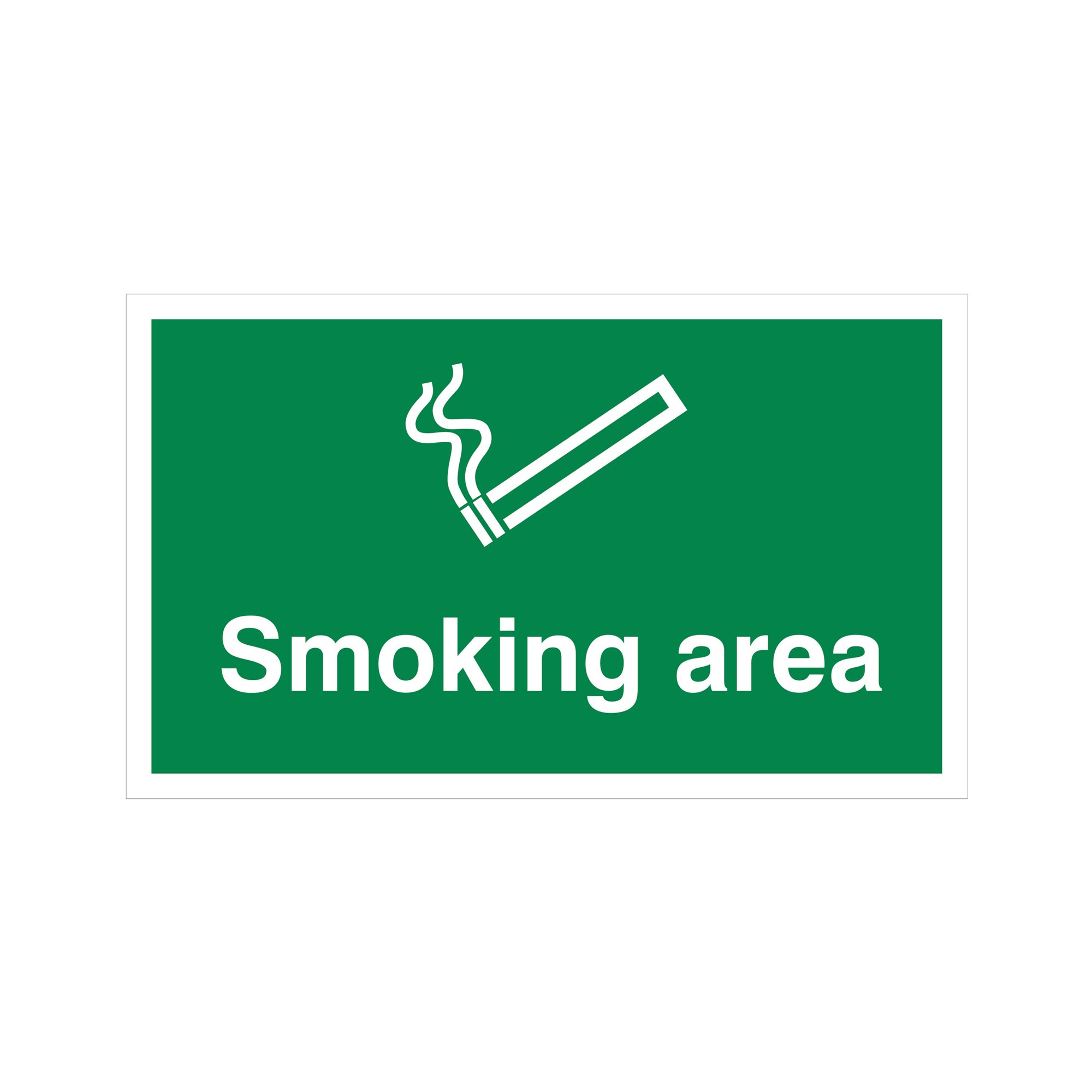 SMOKING AREA SIGN RIGID PLAS 300X500