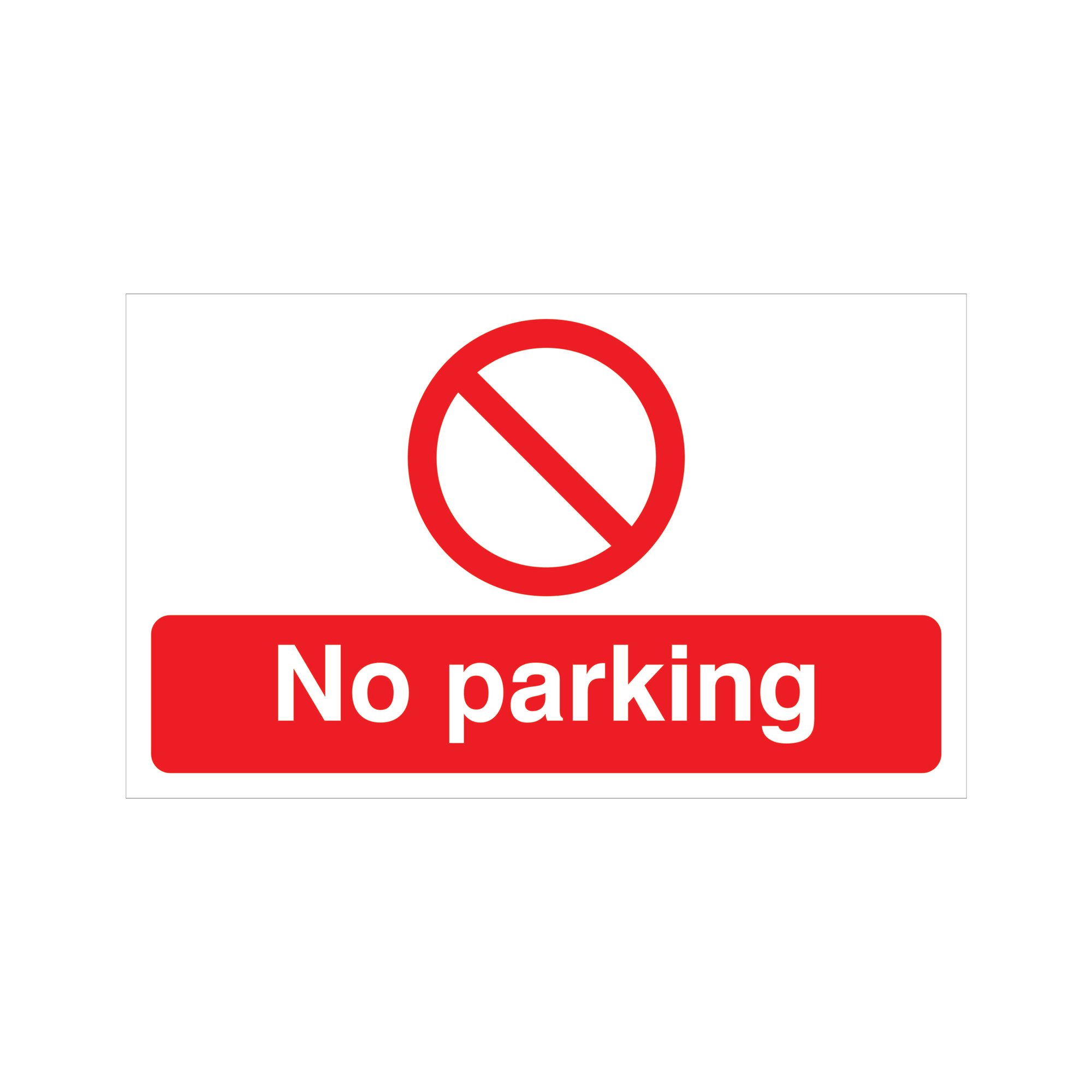 NO PARKING SIGN RIGID PLAS 300X500