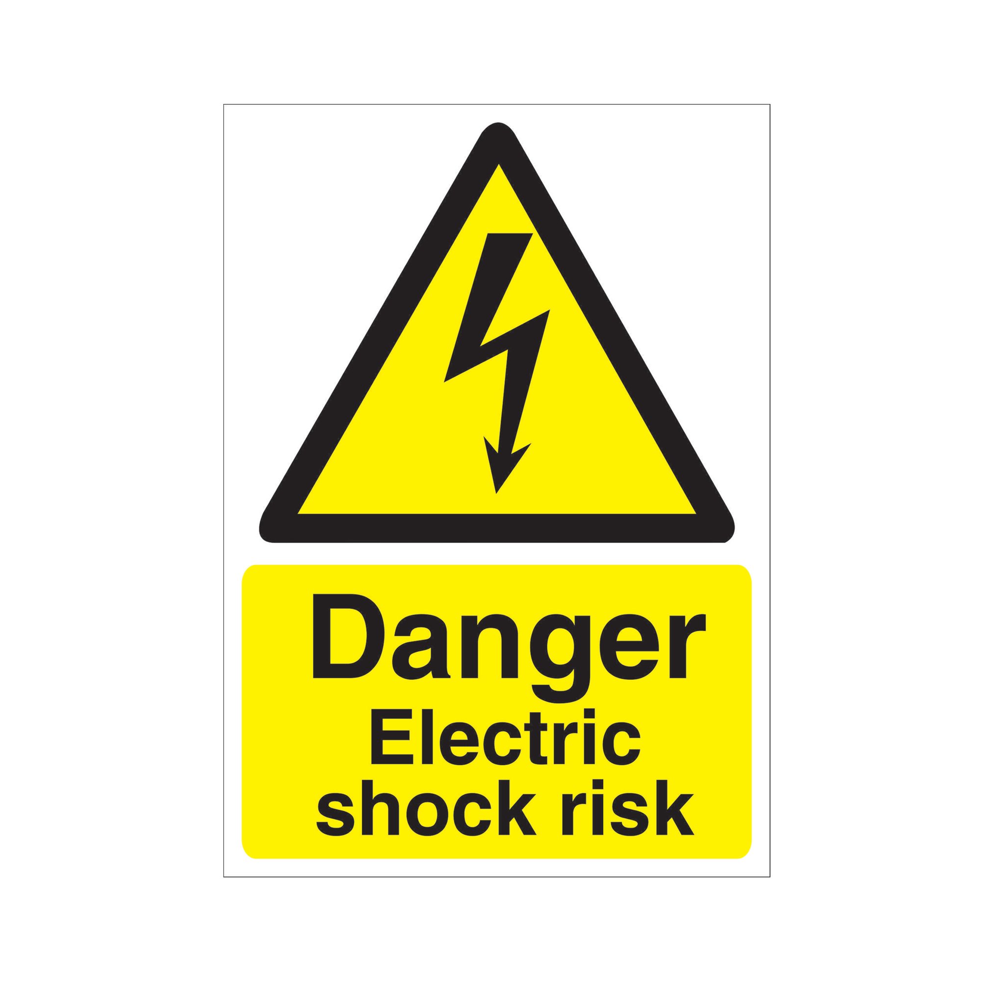 DANGER ELECTRIC SHOCK RISK VINYL A5
