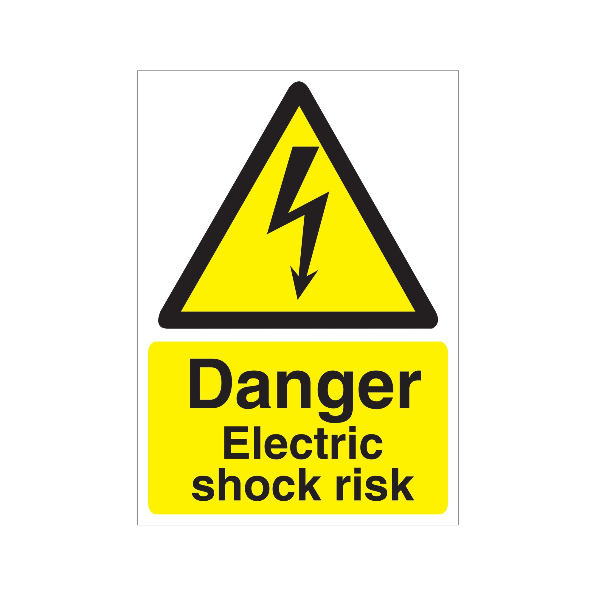 DANGER ELECTRIC SHOCK RISK PLAS A5