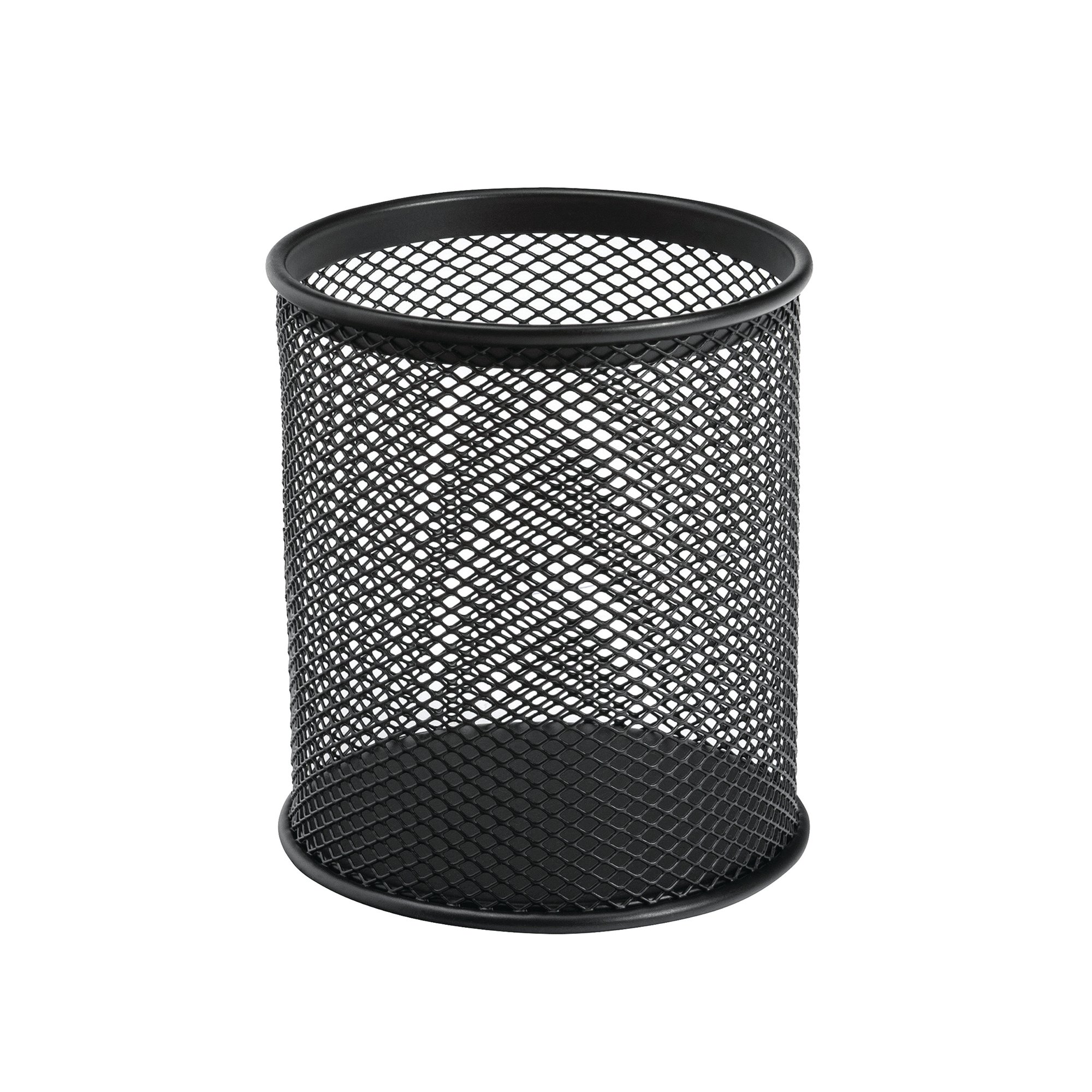 WIRE MESH PEN POT DIAMETER 80MM BLK