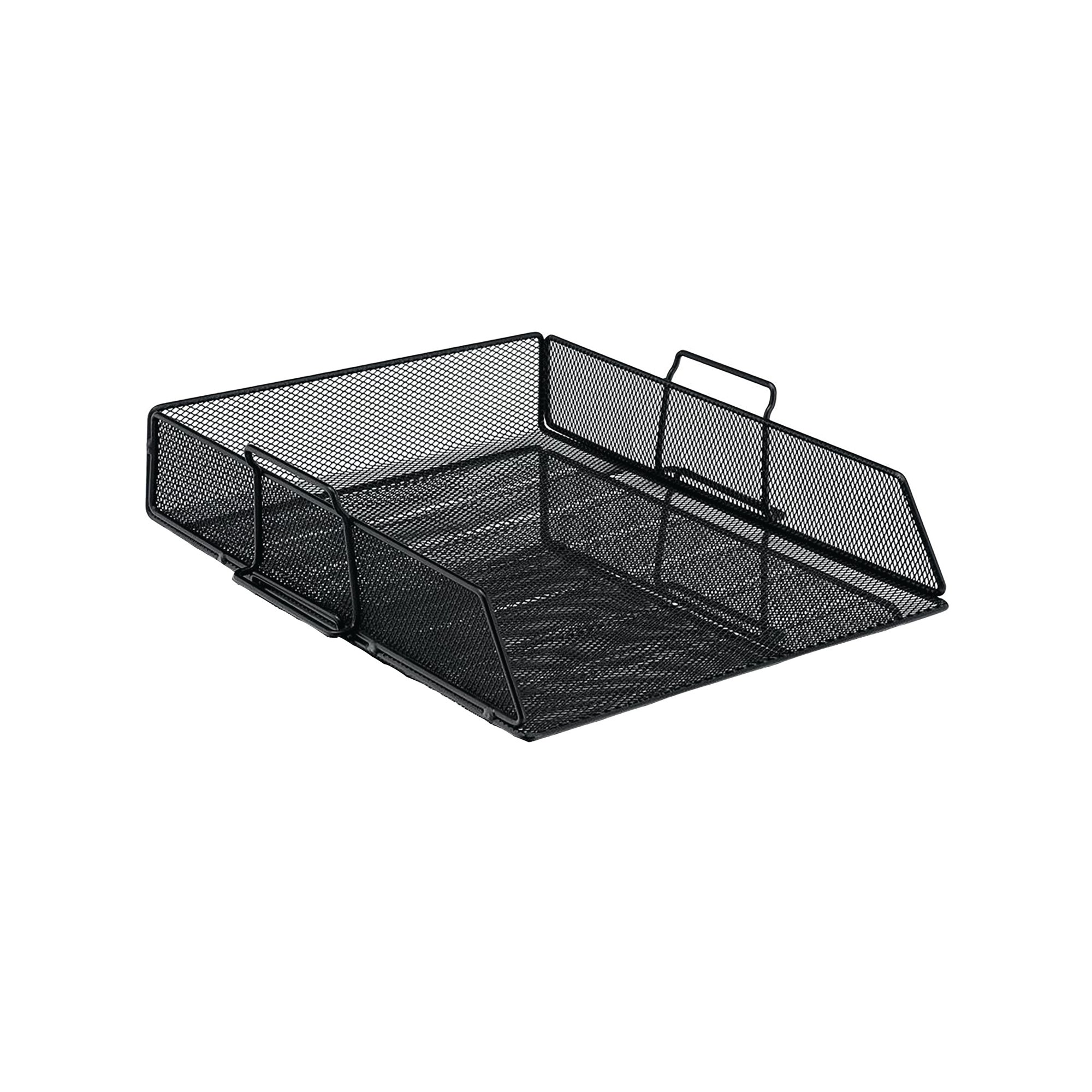 WIRE MESH LETTER TRAY BLACK