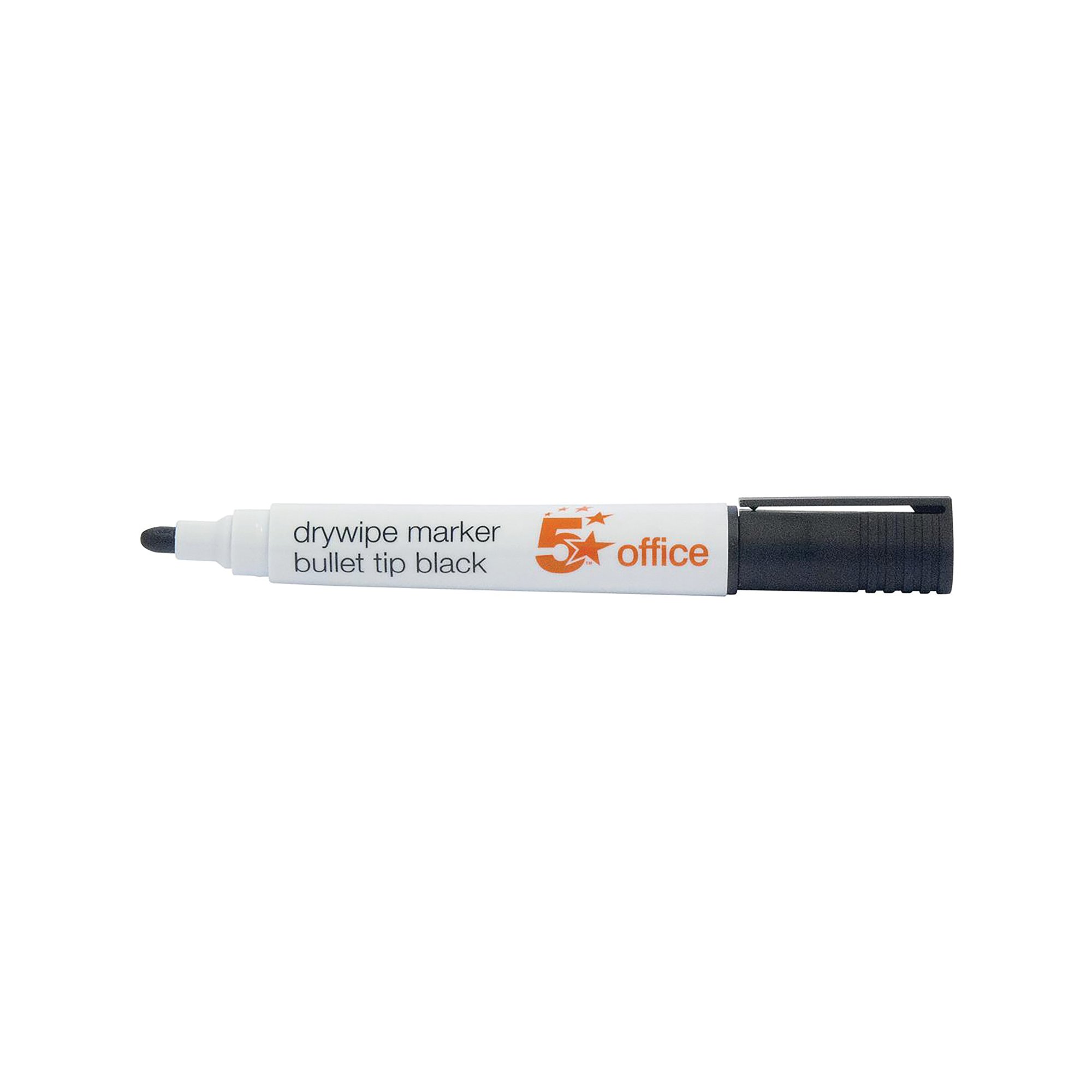 DRYWIPE MARKER BULLET TIP BLK PK12