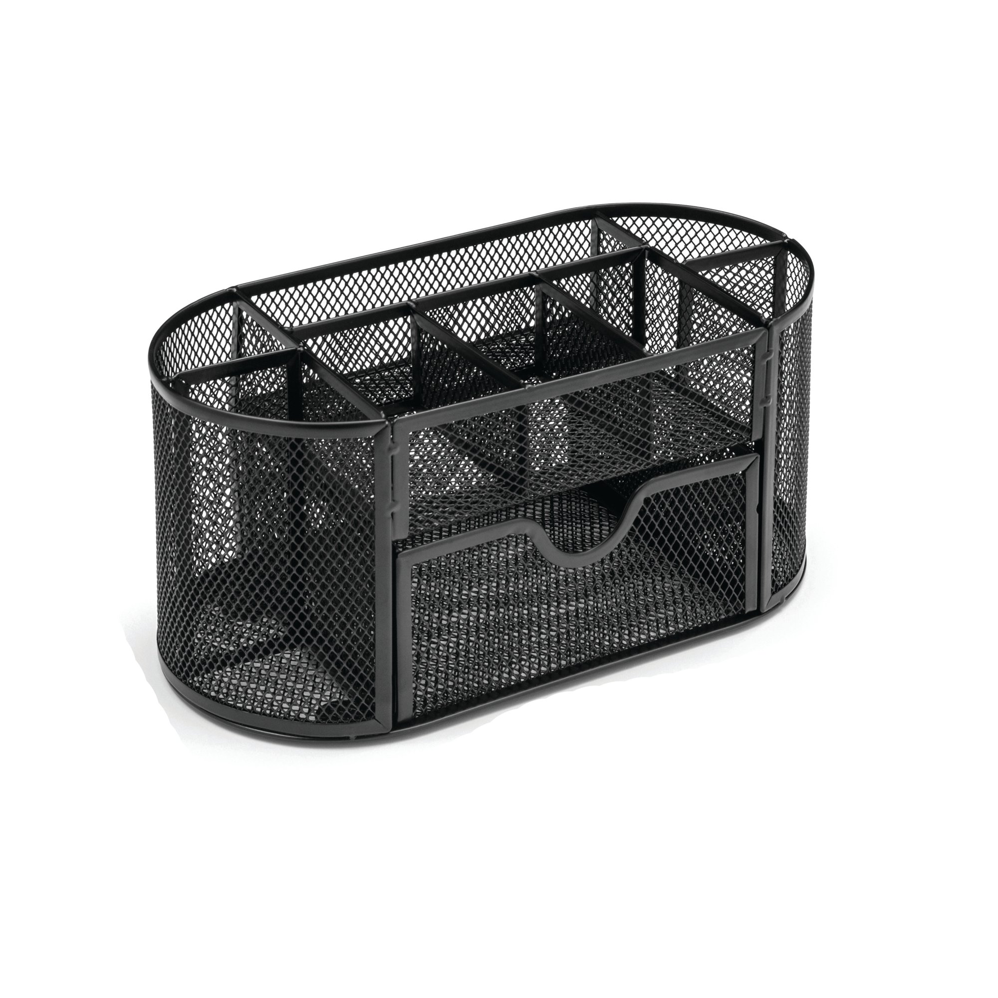 WIRE MESH DESK TIDY BLK