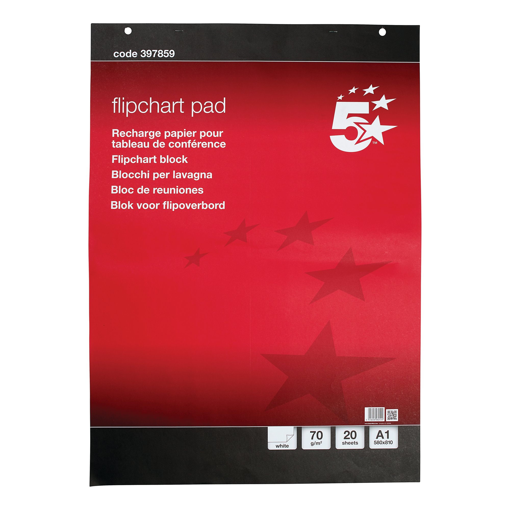 MEETING FLIPCHART PAD PERFD A1 PK5
