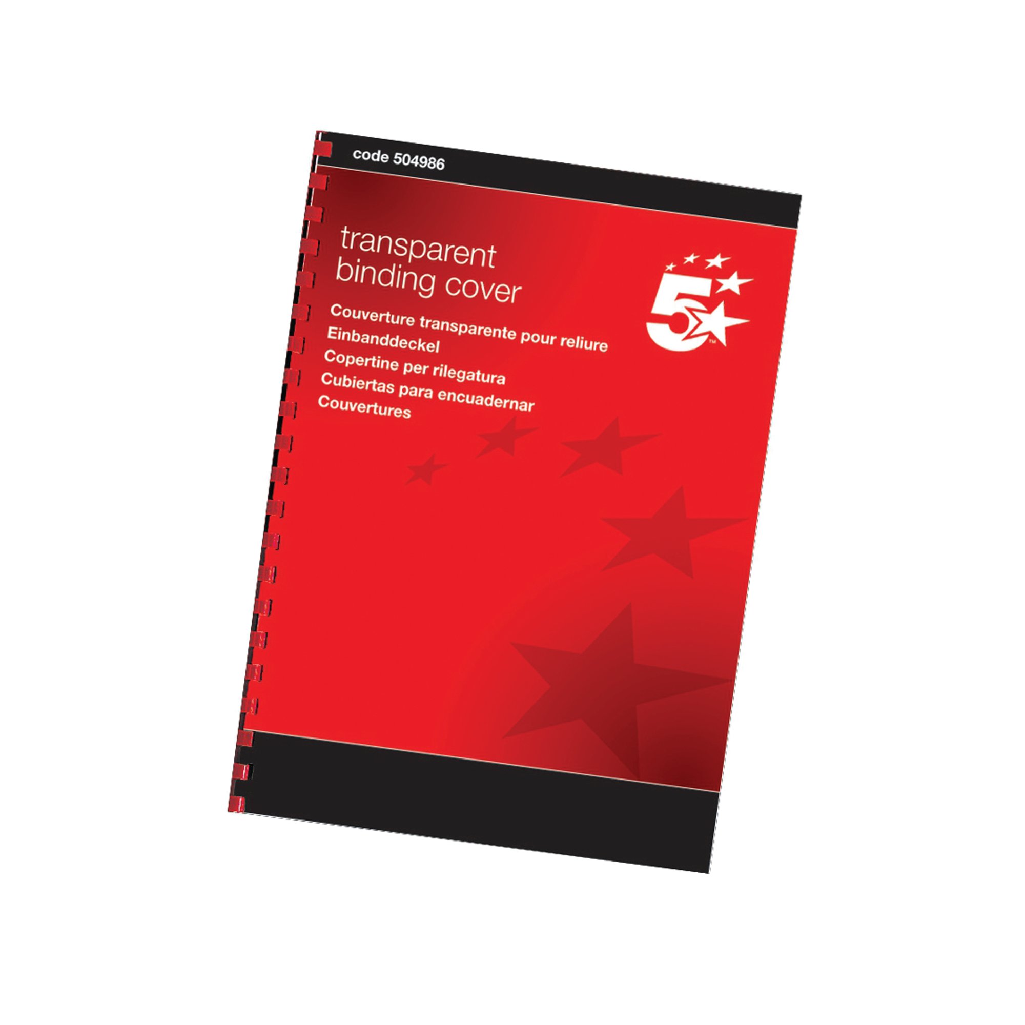 COMB BINDING COVERS A4 PVC CLR PK100