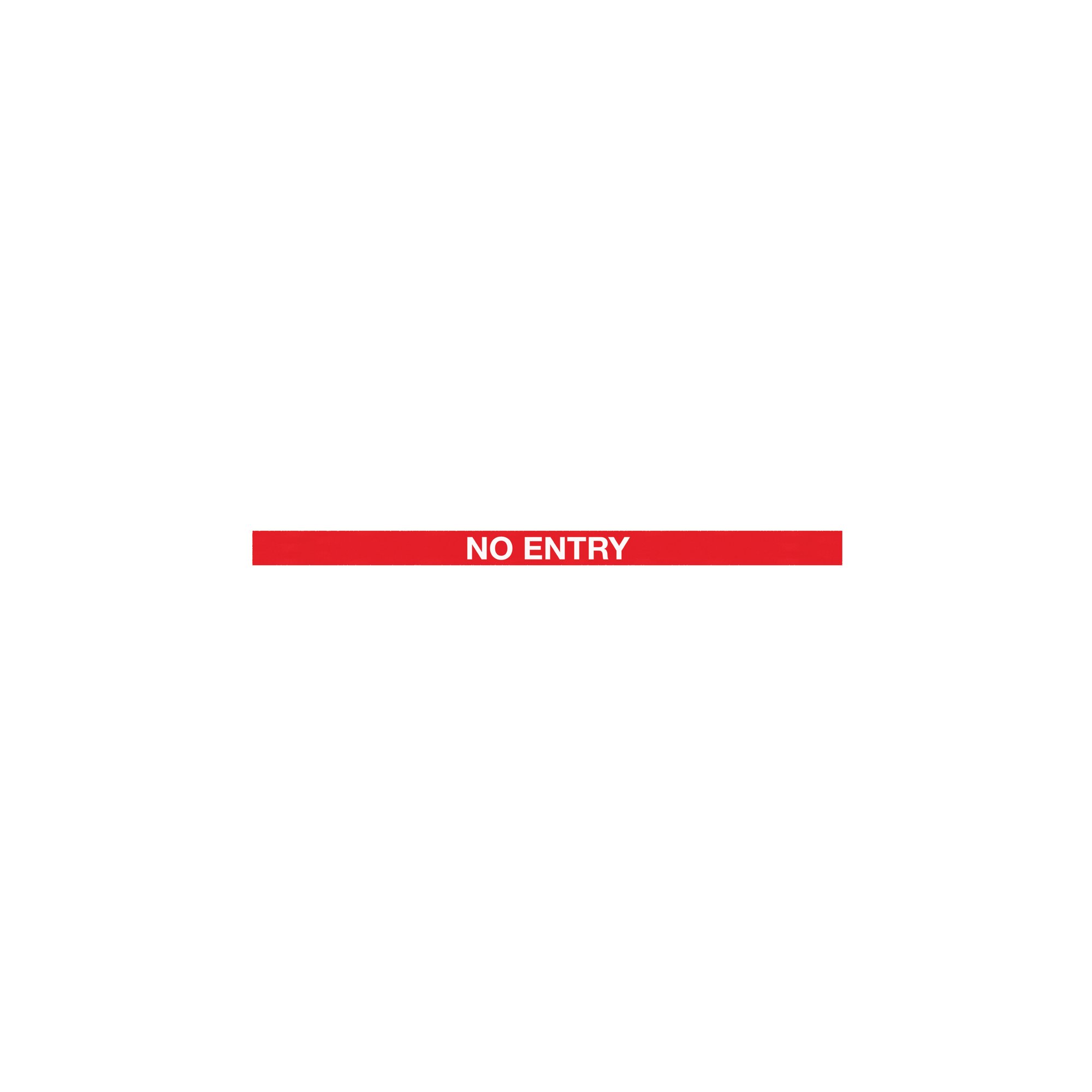 TWIN YELLOW POST NO ENTRY RED/WHT P2