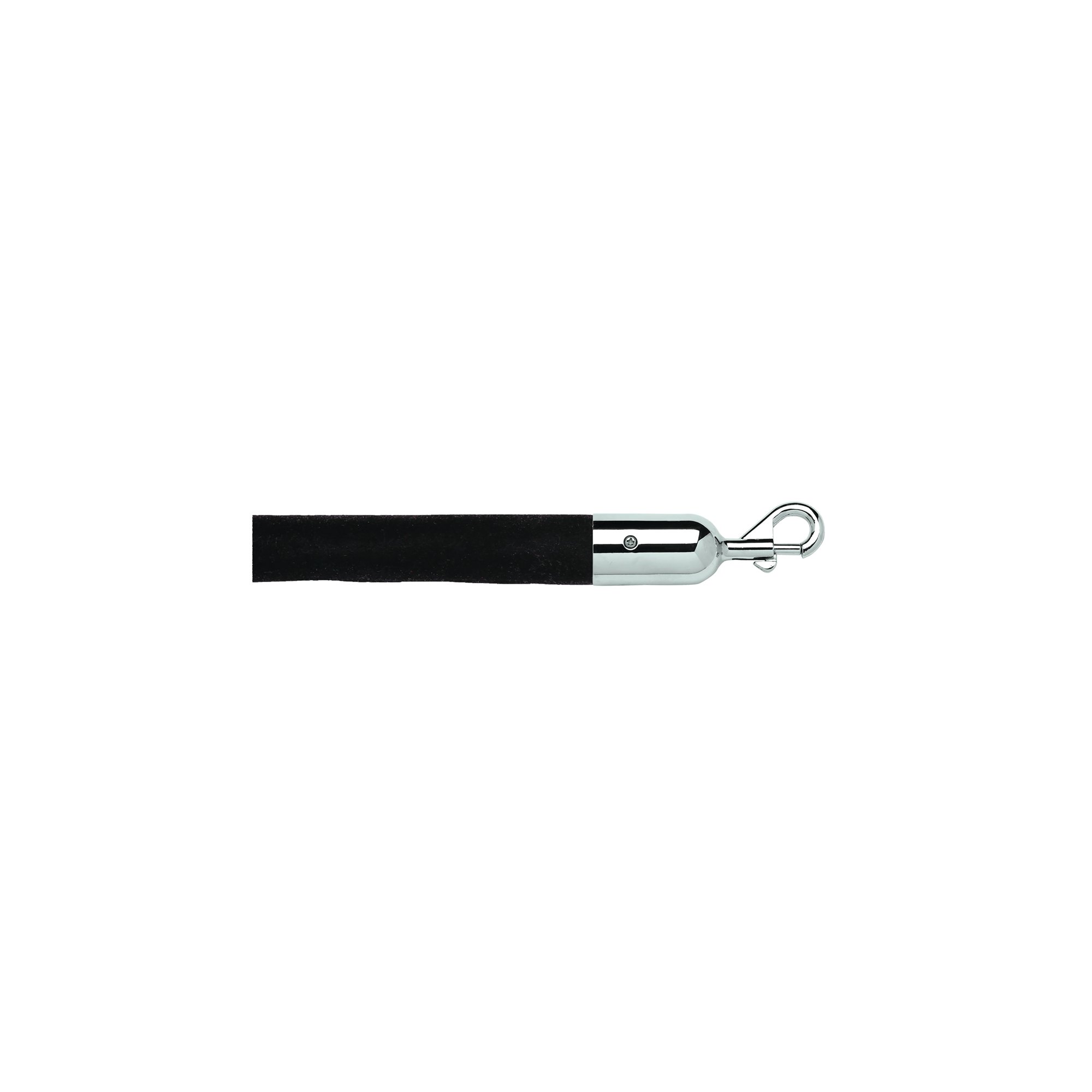 ECO VELOUR ROPE BLK 1.8M P/CHROME