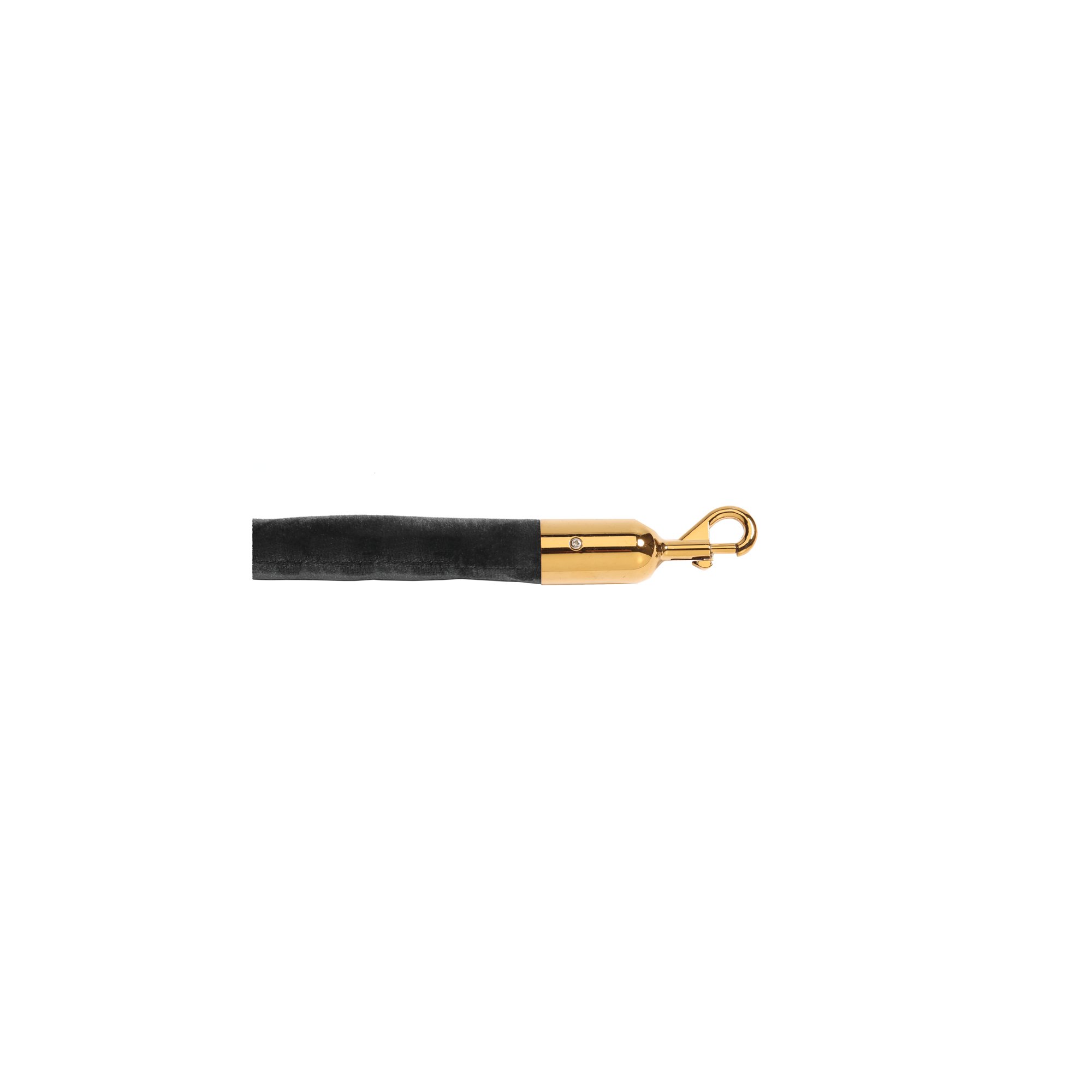 ECO VELOUR ROPE BLK 1.8M P/BRASS