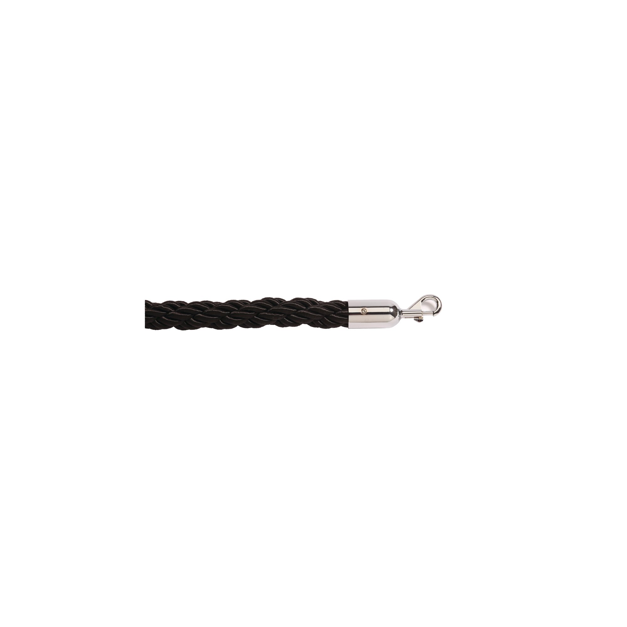 25MM BRAIDED ROPE BLK 1.8M P/CHROME